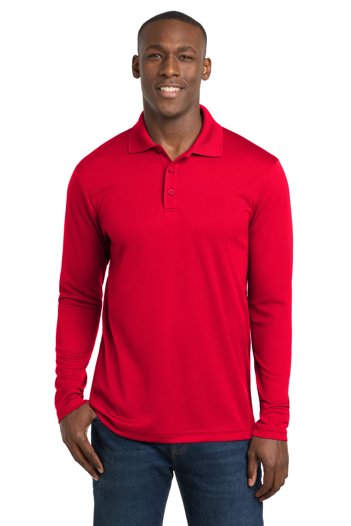 Sport-Tek Sport-Tek  PosiCharge  RacerMesh  Long Sleeve Polo. ST640LS