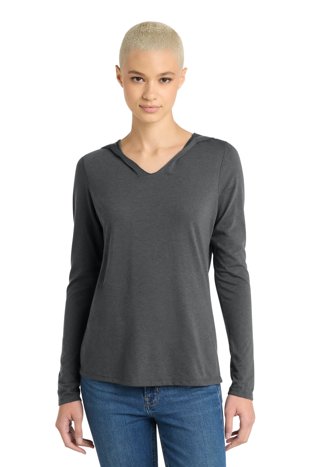 District District Women's Perfect Tri Long Sleeve Hoodie. DM139L