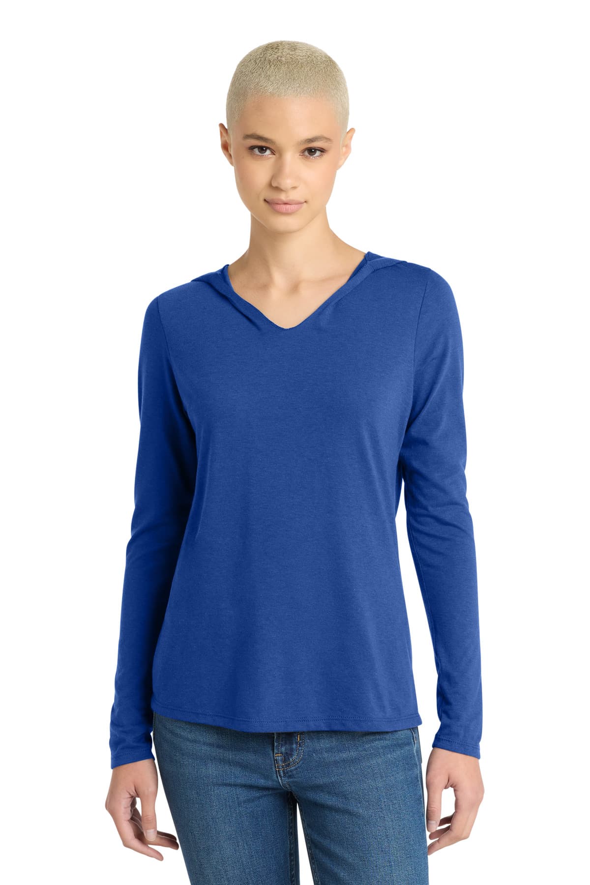 District District Women's Perfect Tri Long Sleeve Hoodie. DM139L