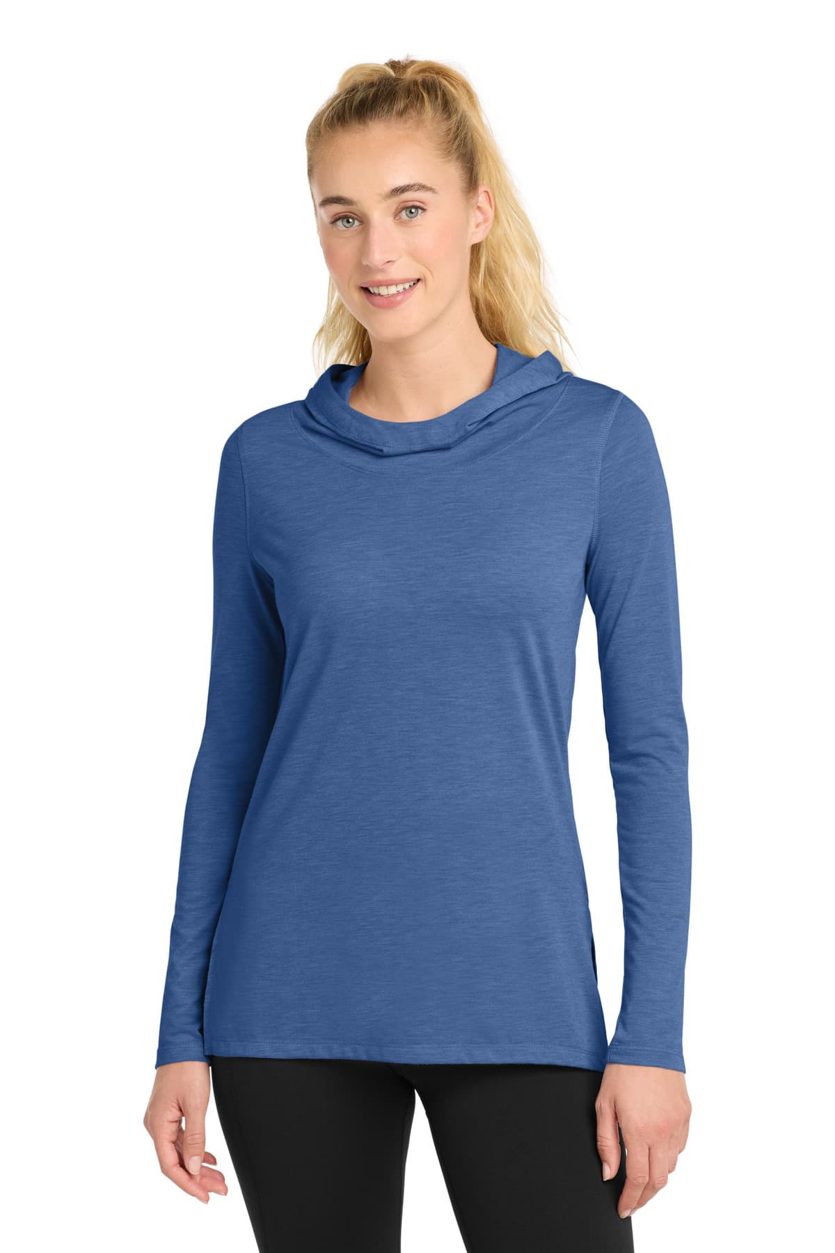Sport-Tek Sport-Tek Women's PosiCharge  Tri-Blend Wicking Long Sleeve Hoodie LST406