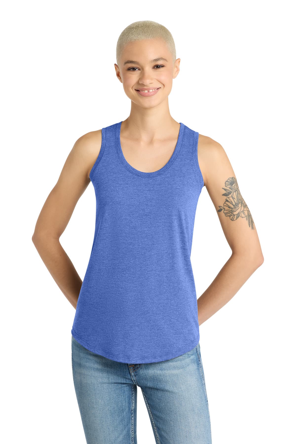 District District  Women's Perfect Tri Racerback Tank. DM138L