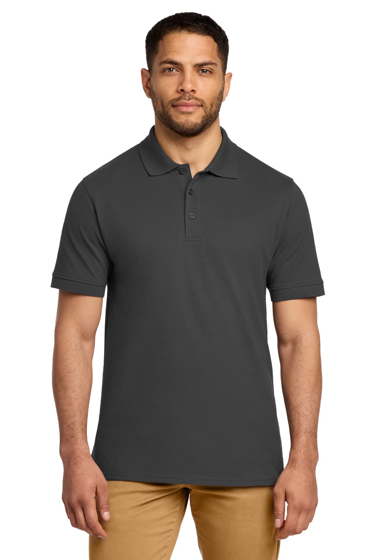 Port & Company Port & Co Combed Ring Spun Pique Polo. KP1500 in Charcoal