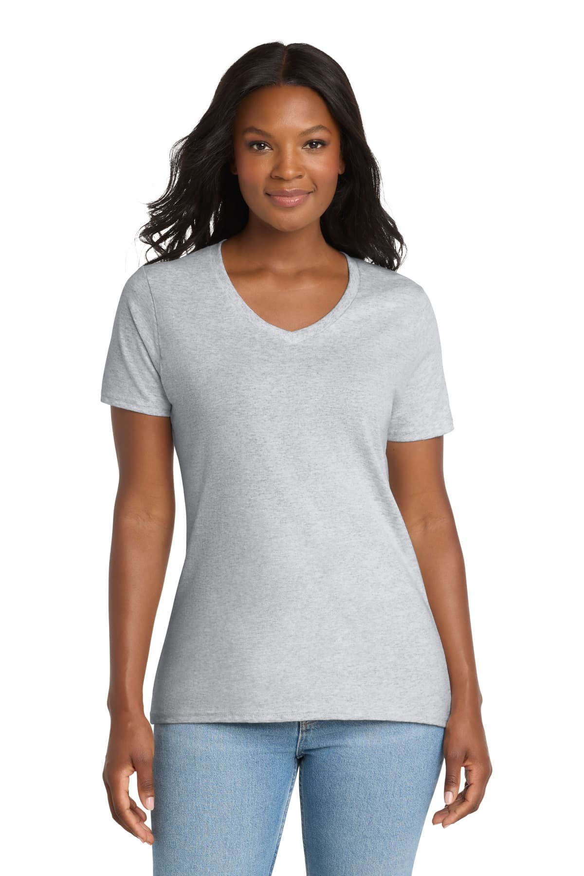 Port & Company Port & Co Women's Core Cotton V-Neck Tee. LPC54V