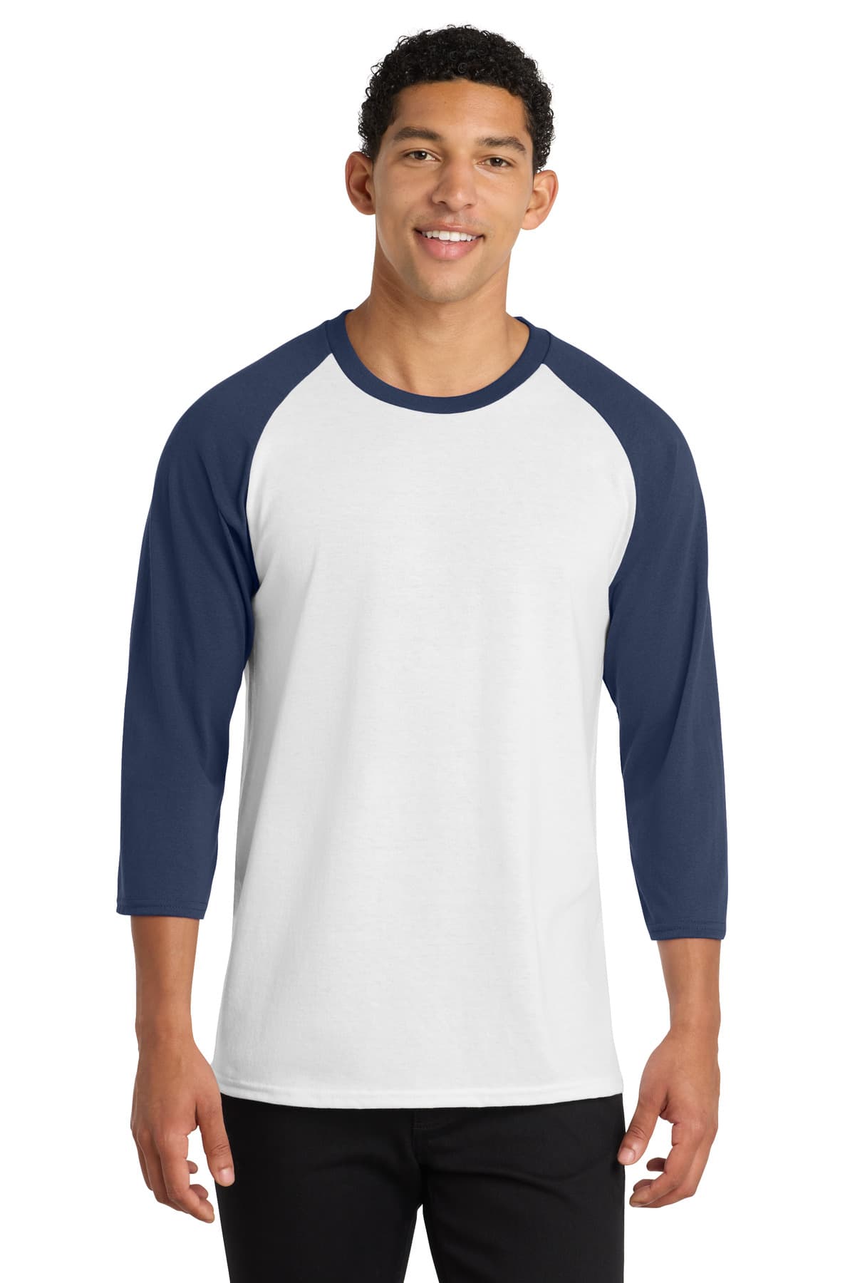 Port & Company Port & Co Core Blend 3/4-Sleeve Raglan Tee. PC55RS