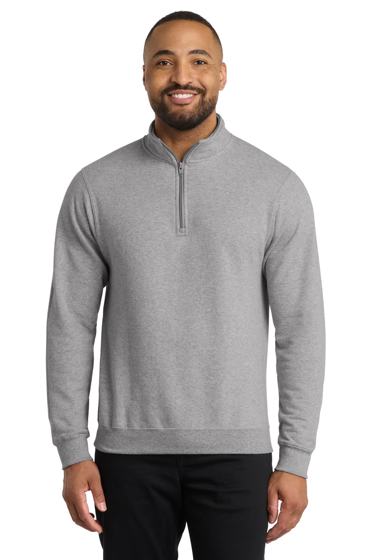 Port & Company Port & Co Core Fleece 1/4-Zip Pullover Sweatshirt PC78Q in Athletic Heather