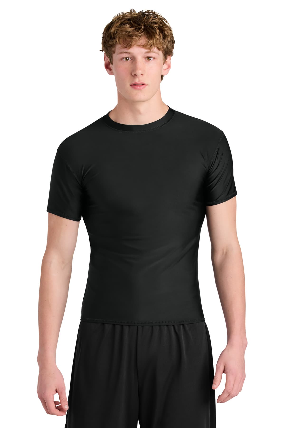 A4 A4 Compression Short Sleeve Tee A4N3130 in Black