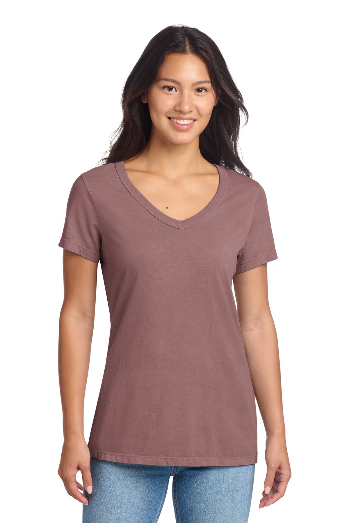 Port & Company Port & Co Women's Beach Wash Garment-Dyed V-Neck Tee LPC099V