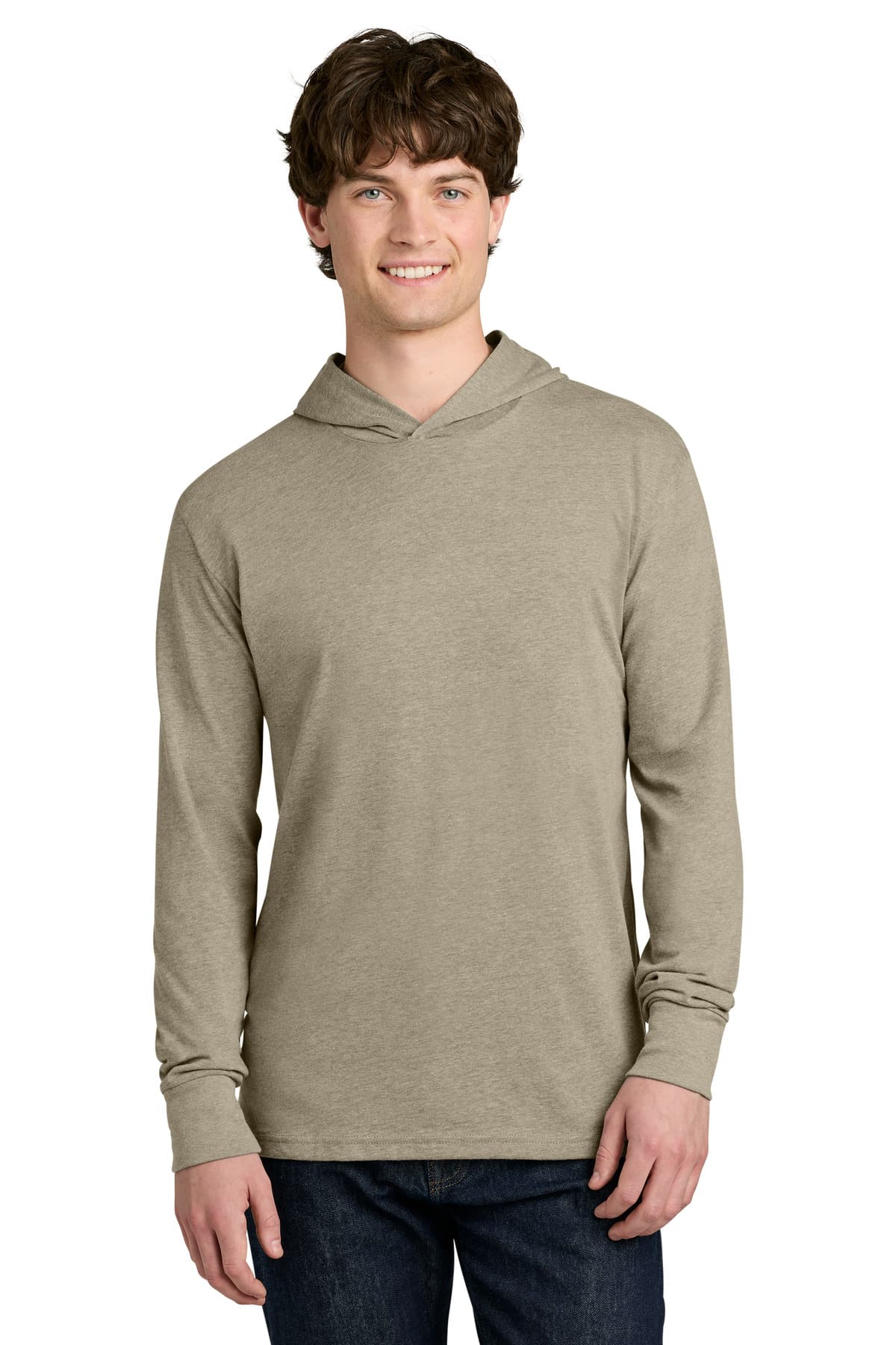Next Level Next Level Apparel CVC Long Sleeve Hoodie NL6221 in Heather Tan
