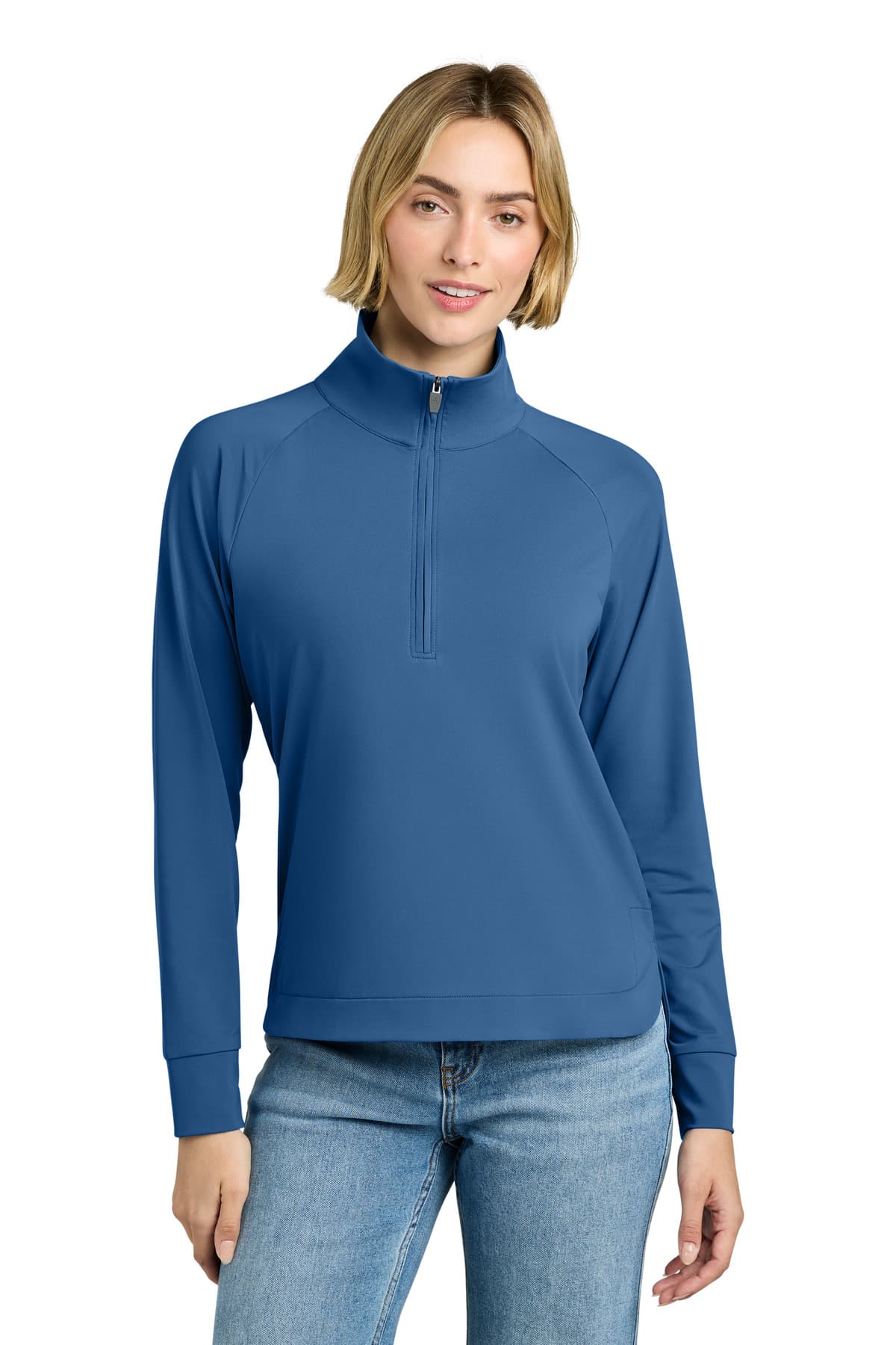 Brooks Brothers Brooks Brothers Women's Luxe Performance 1/4-Zip BB18215 in Charter Blue