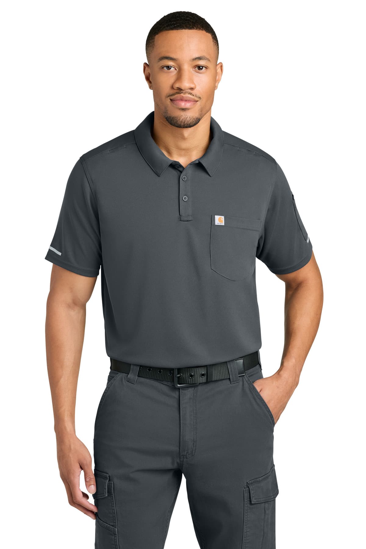 Carhartt Carhartt FLD & RSCU Polo CTC16119 in Pewter