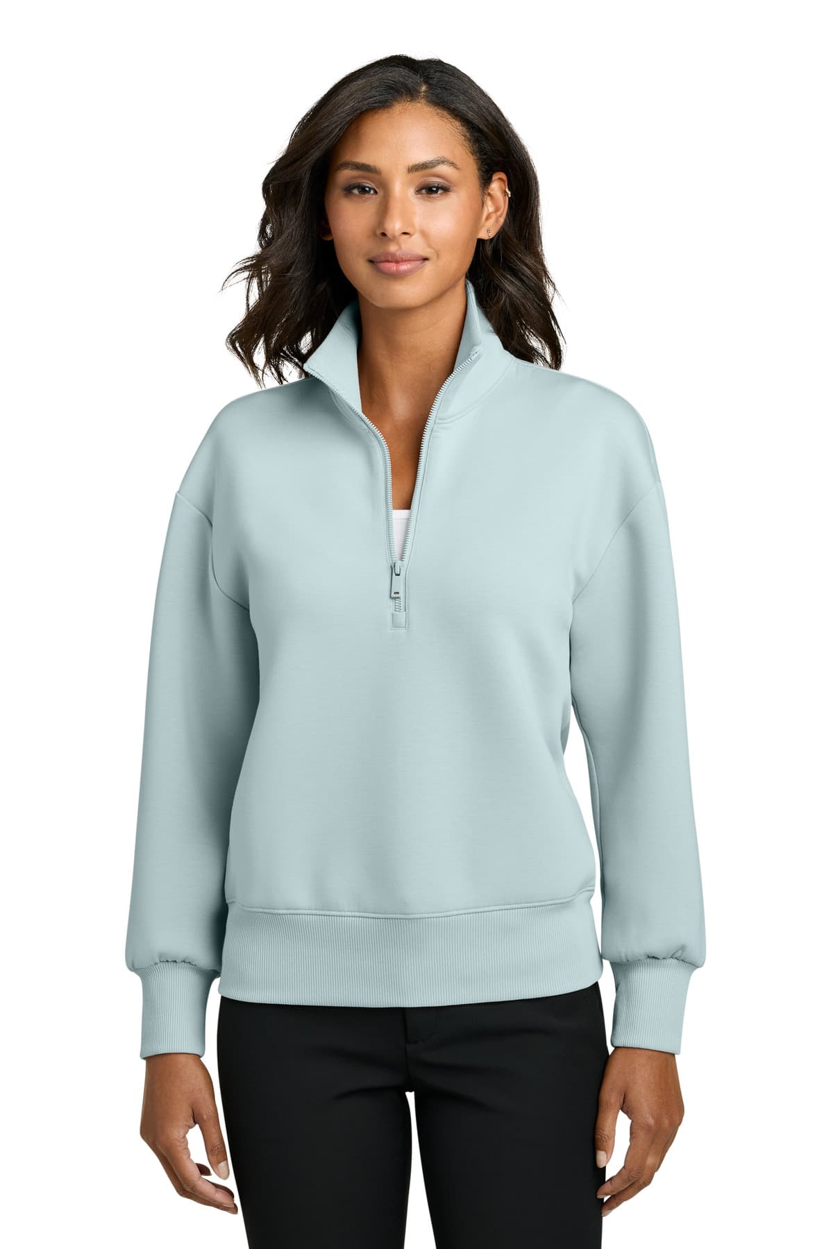 Mercer+Mettle Mercer+Mettle Women's Soft Spacer 1/4-Zip MM3101 in Celestial Blue