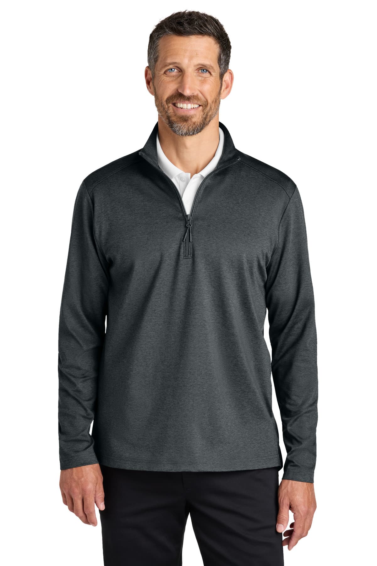 Port Authority Port Authority C-FREE Double Knit 1/4-Zip K880 in Grey Steel Heather