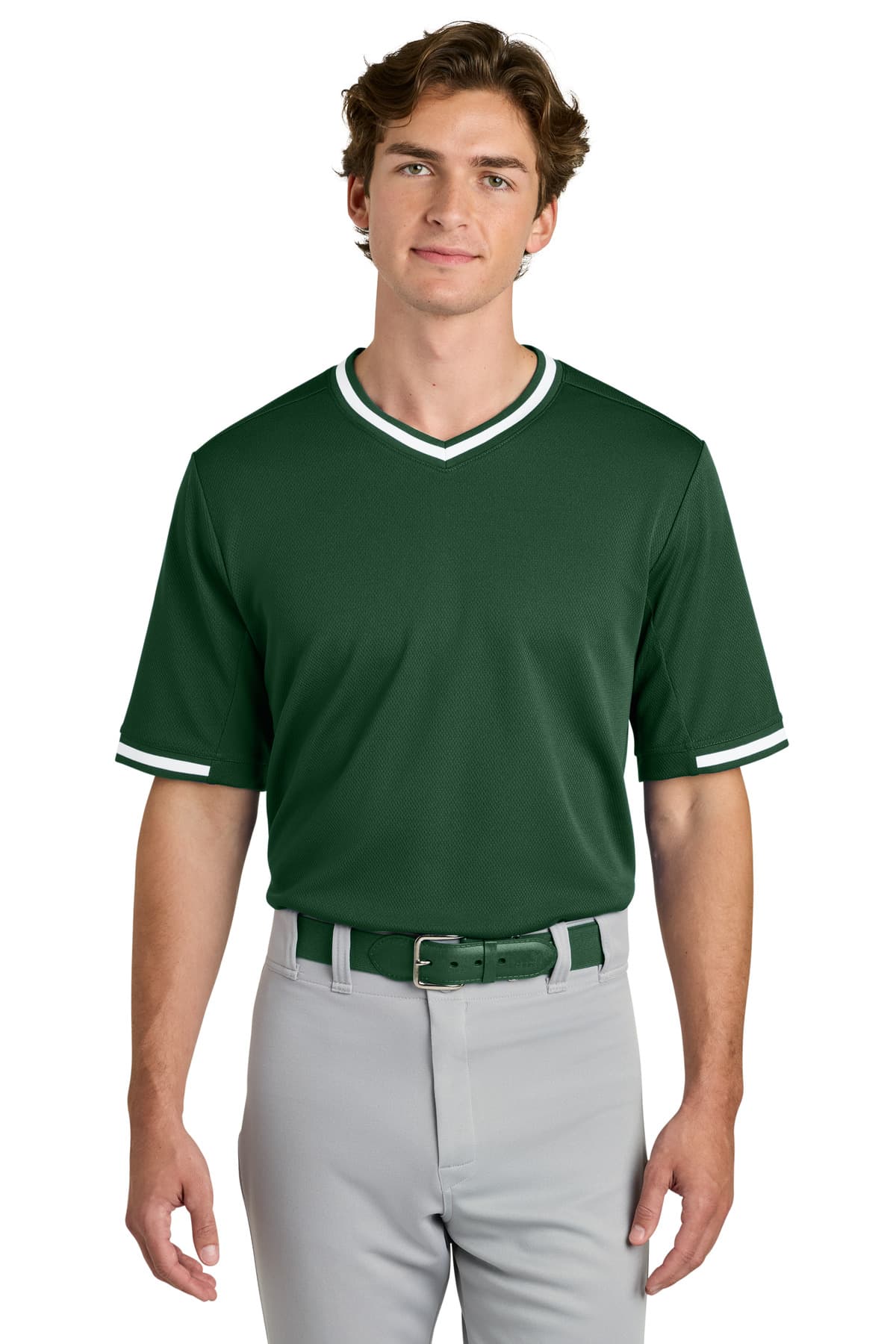 Sport-Tek Sport-Tek Tough Mesh V-Neck Baseball Jersey ST221