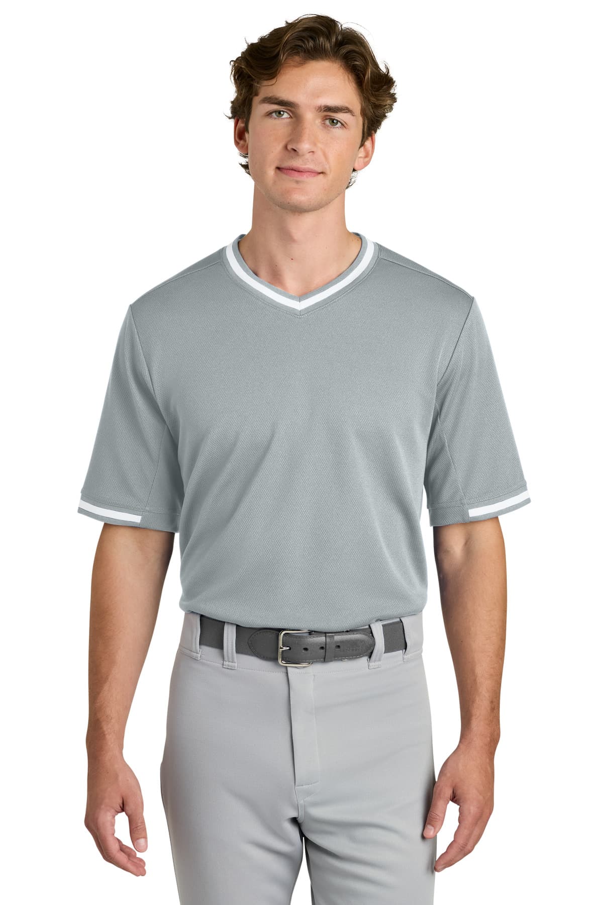 Sport-Tek Sport-Tek Tough Mesh V-Neck Baseball Jersey ST221
