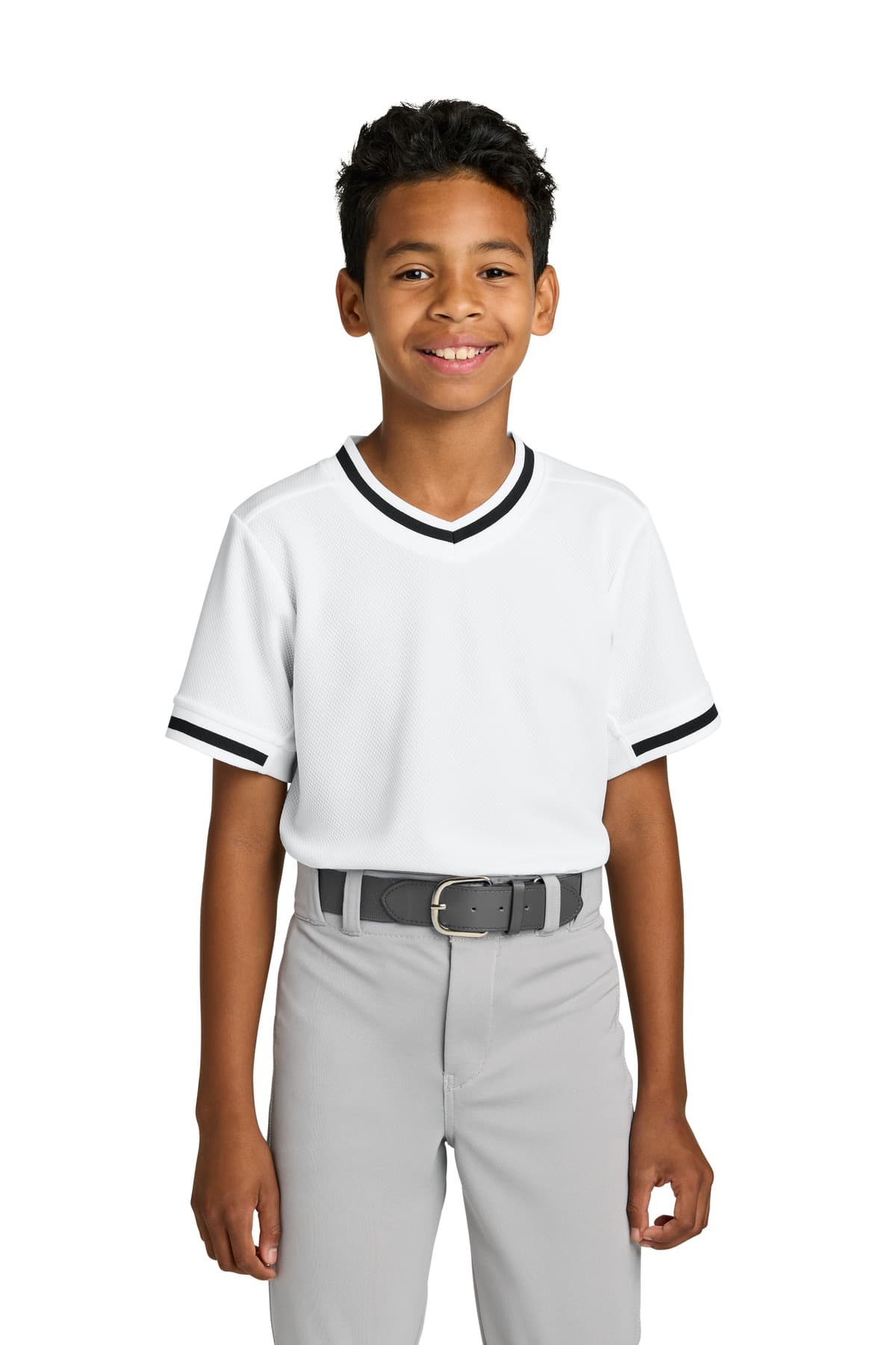 Sport-Tek Sport-Tek Youth Tough Mesh V-Neck Baseball Jersey YST221