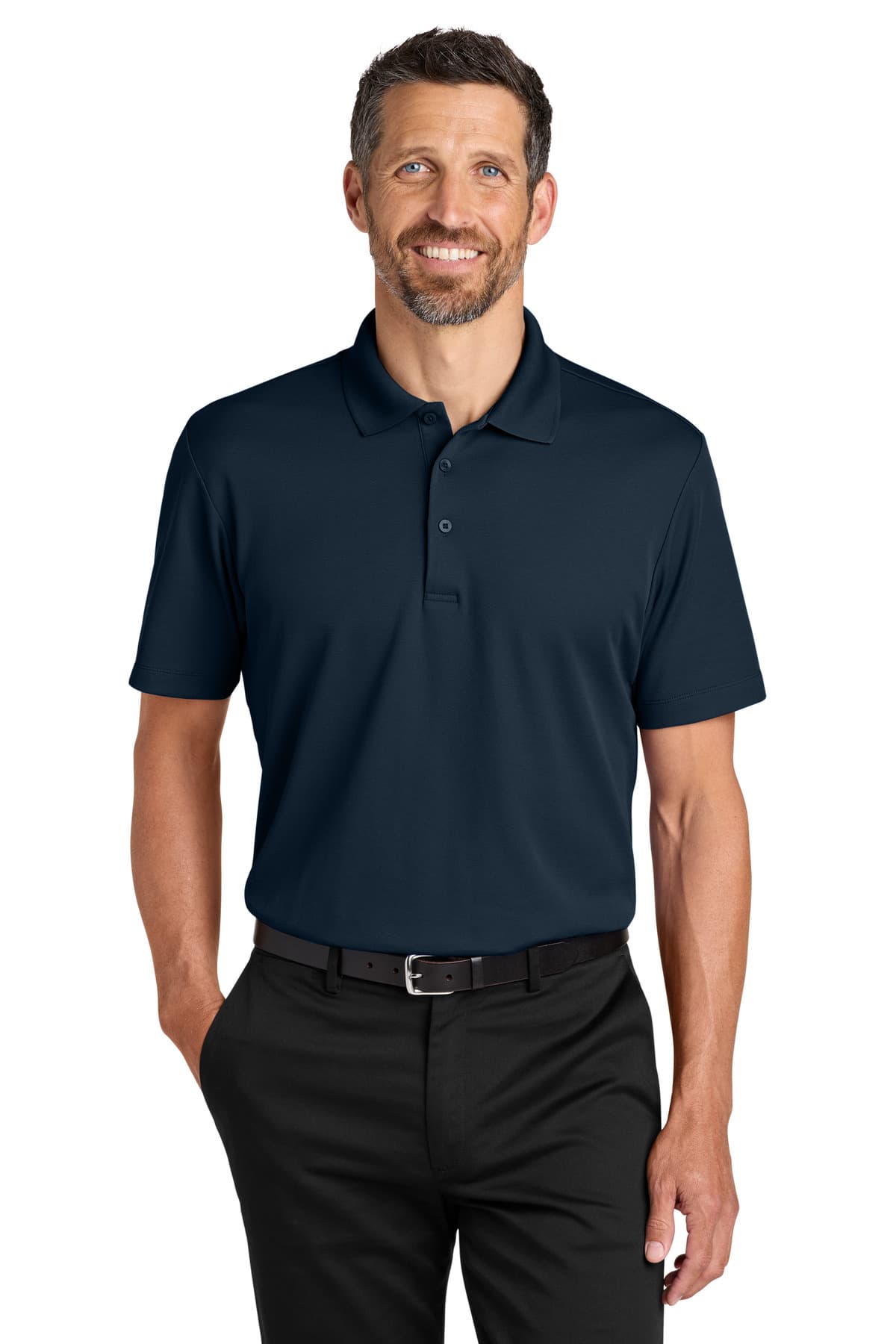 Port Authority Port Authority Plaited Pique Polo K620 in Night Navy
