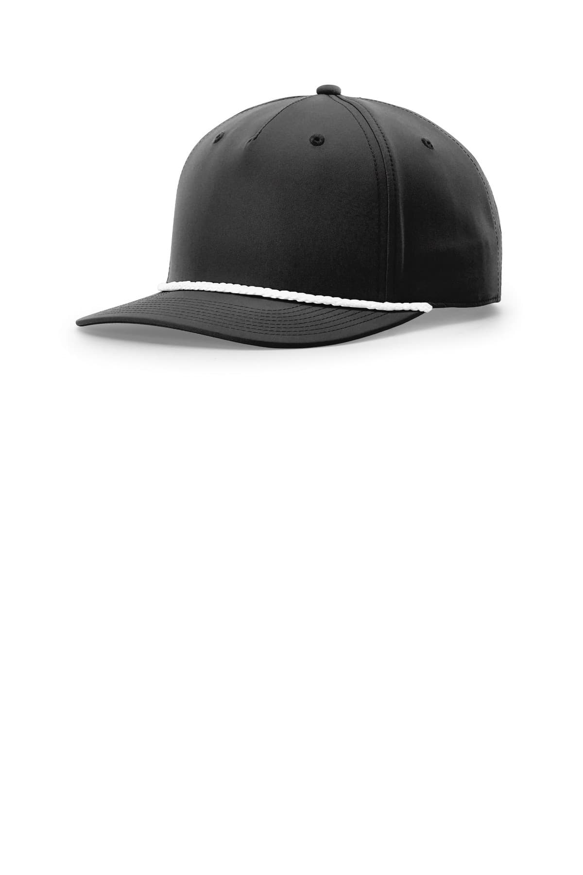 Richardson Richardson 5-Panel Classic Rope Cap 258 in Black/ White
