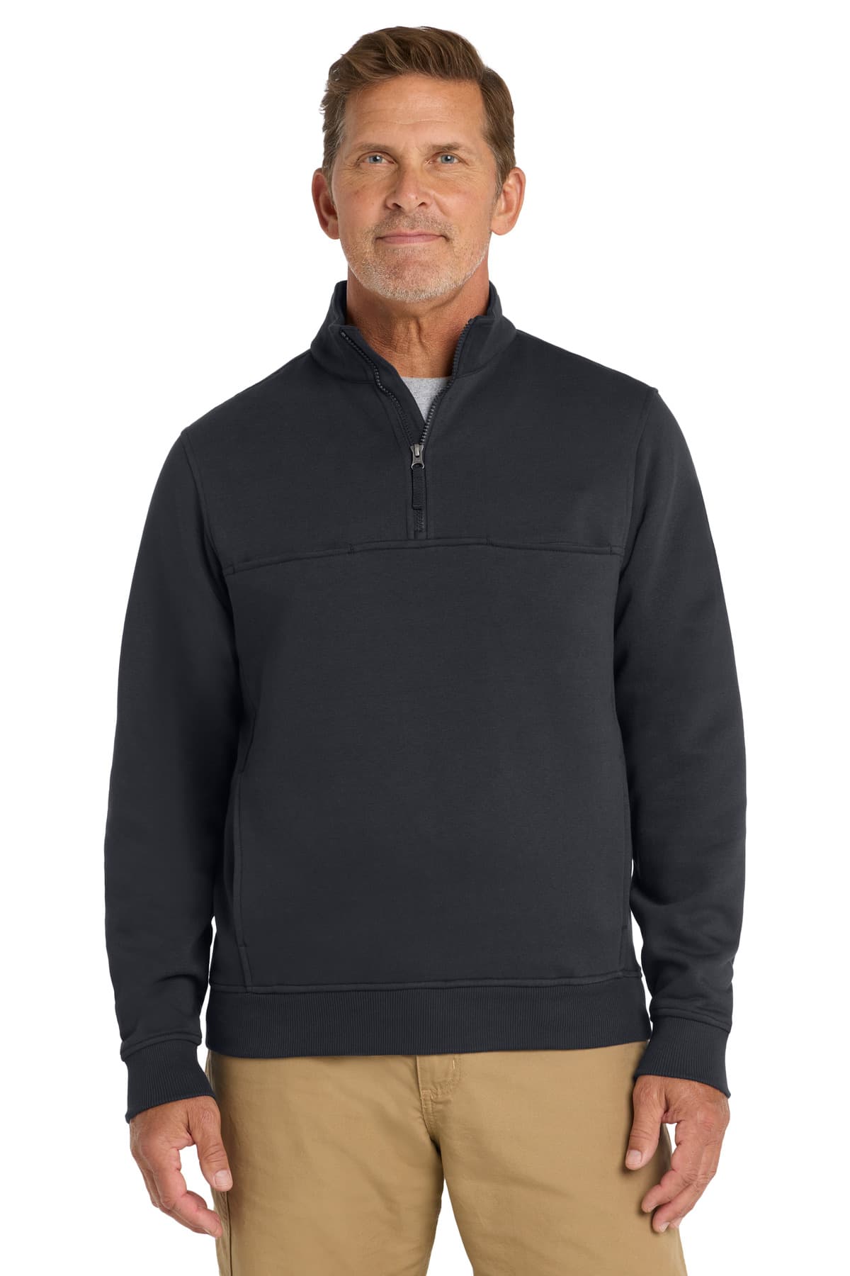 CornerStone CornerStone 1/2-Zip Job Shirt. CS626 in Dark Navy