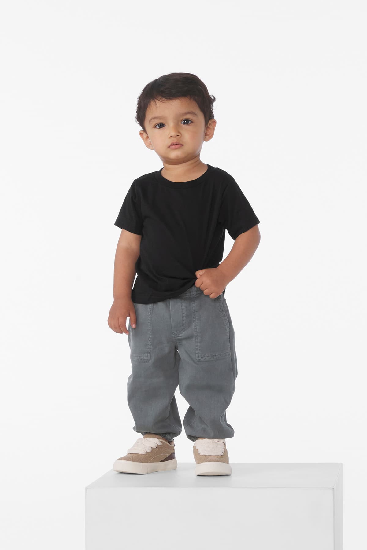Bella + Canvas BELLA+CANVAS Infant Jersey Short Sleeve Tee BC3001B in Black