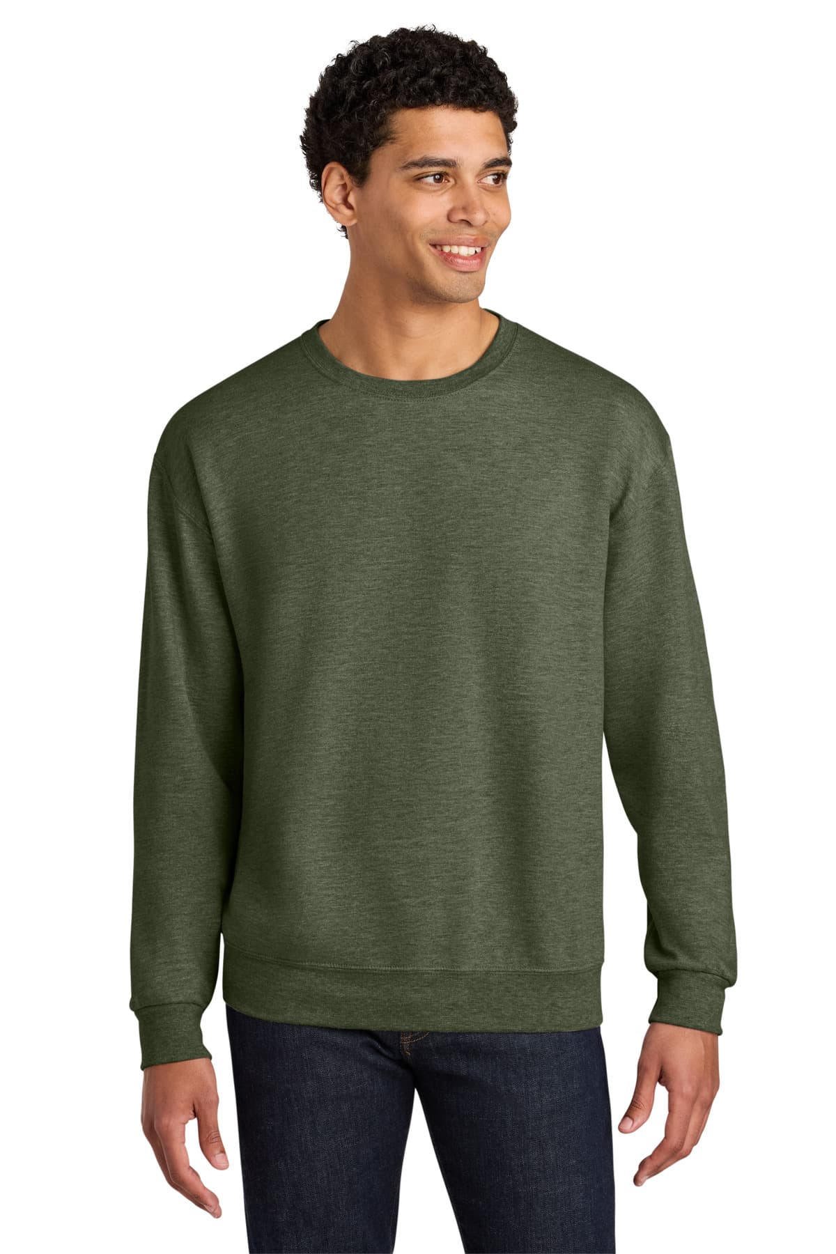 Jerzees Jerzees Ultimate Unisex CVC Ring Spun Crewneck Sweatshirt IC48M