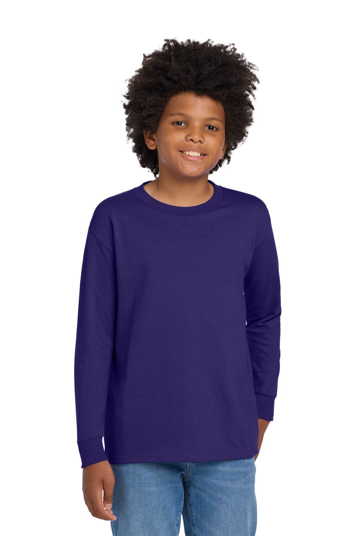 Gildan Gildan Youth Heavy Cotton 100% Cotton Long Sleeve T-Shirt. 5400B