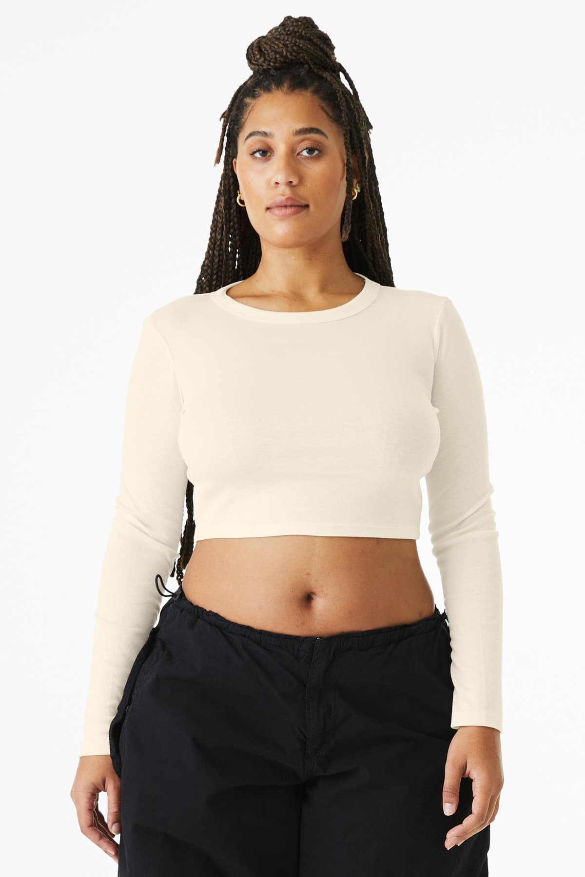 Bella + Canvas BELLA+CANVAS Women's Micro Rib Long Sleeve Baby Tee BC1501