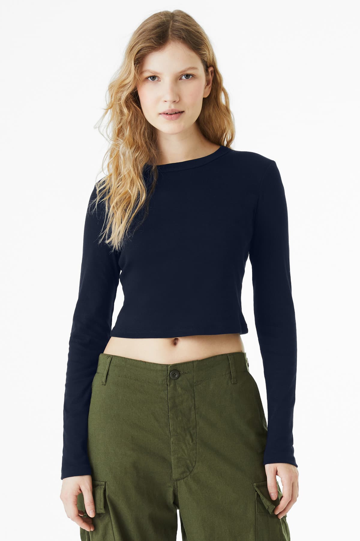 Bella + Canvas BELLA+CANVAS Women's Micro Rib Long Sleeve Baby Tee BC1501