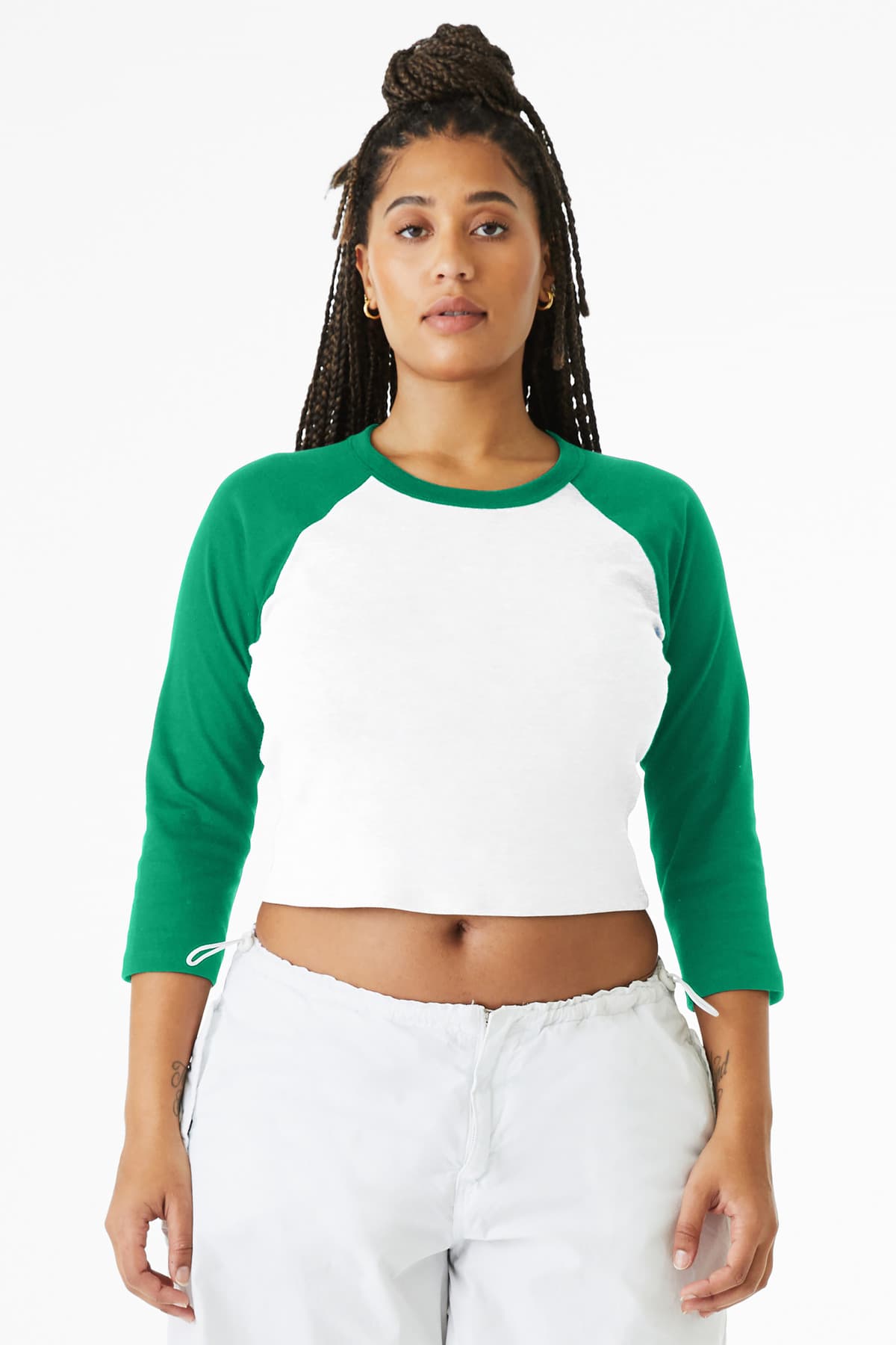 Bella + Canvas BELLA+CANVAS Women's Micro Rib 3/4 Raglan Baby Tee BC1200