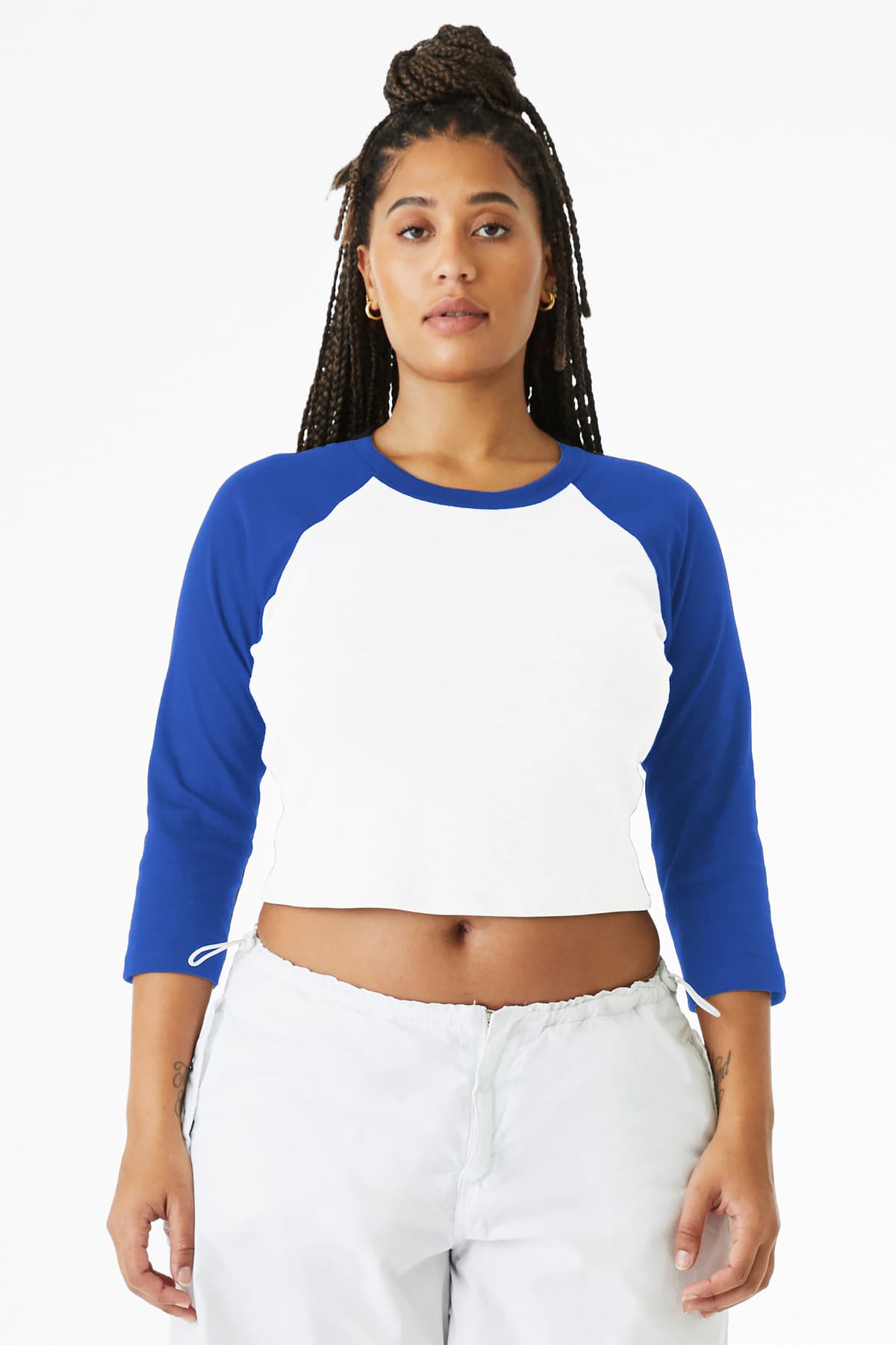 Bella + Canvas BELLA+CANVAS Women's Micro Rib 3/4 Raglan Baby Tee BC1200