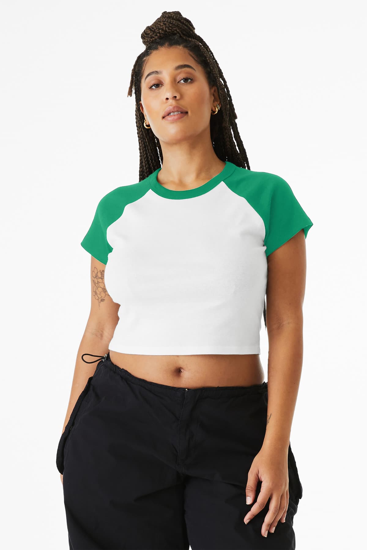 Bella + Canvas BELLA+CANVAS Women's Micro Rib Raglan Baby Tee BC1201