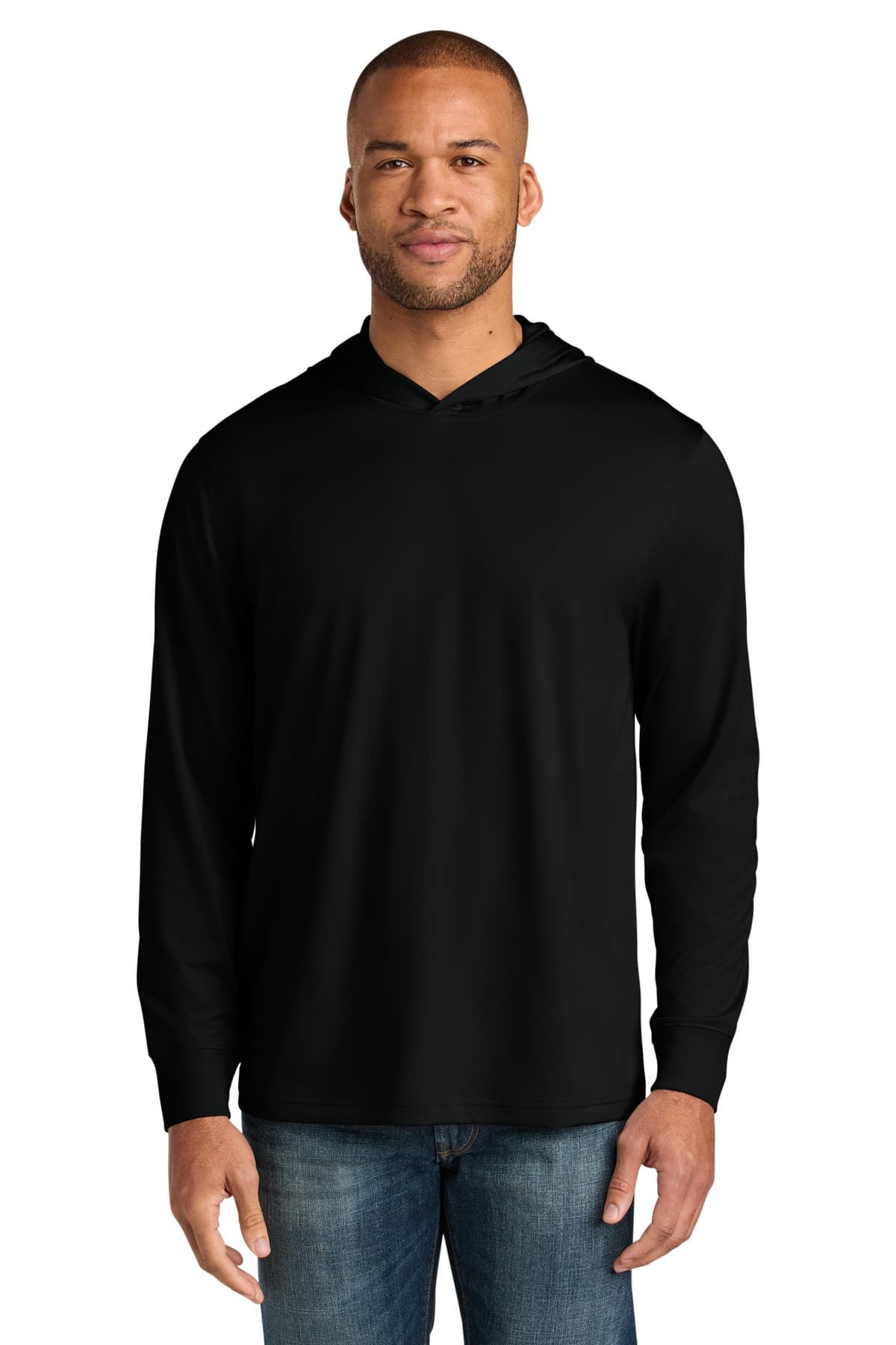 CornerStone CornerStone Workwear Pro Long Sleeve Hooded Tee CS440LSH in Black