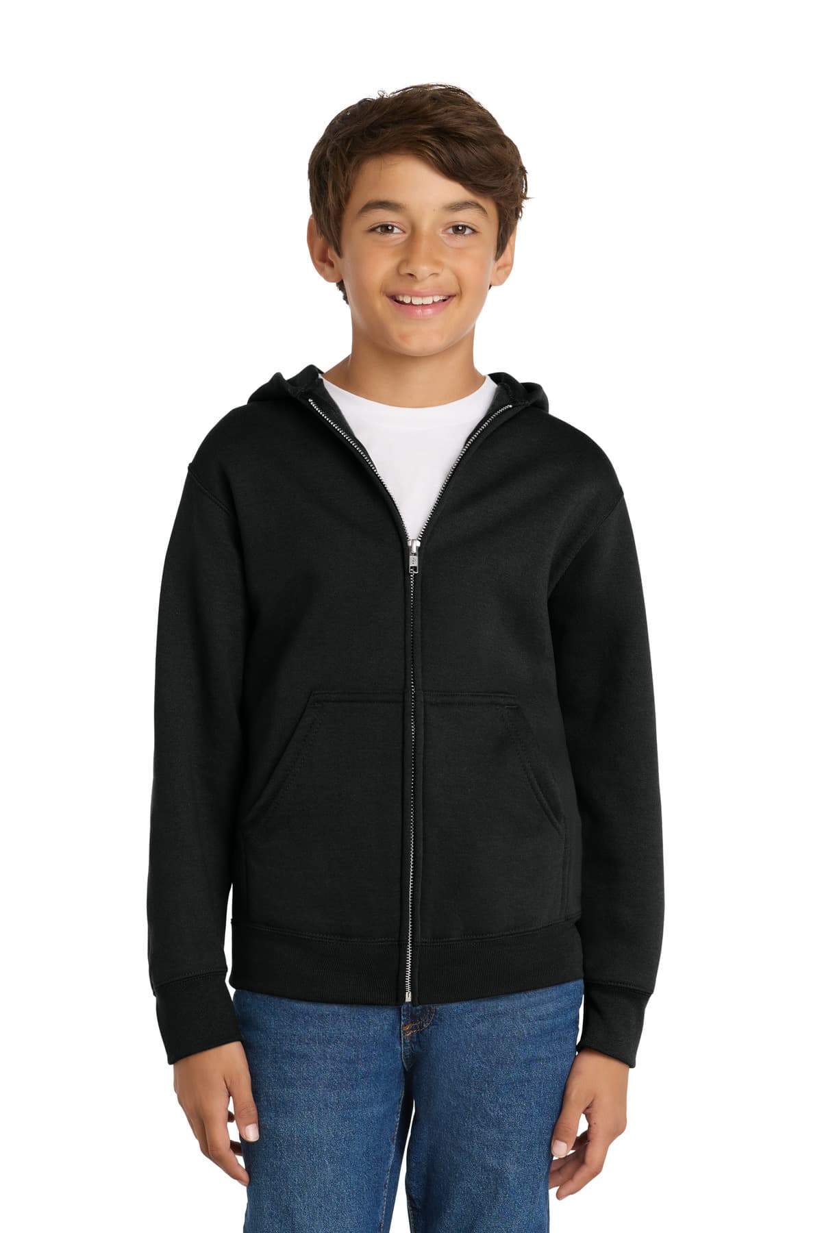 Port & Company Port & Co Youth Core Fleece Full-Zip Hooded Sweatshirt PC78YZH