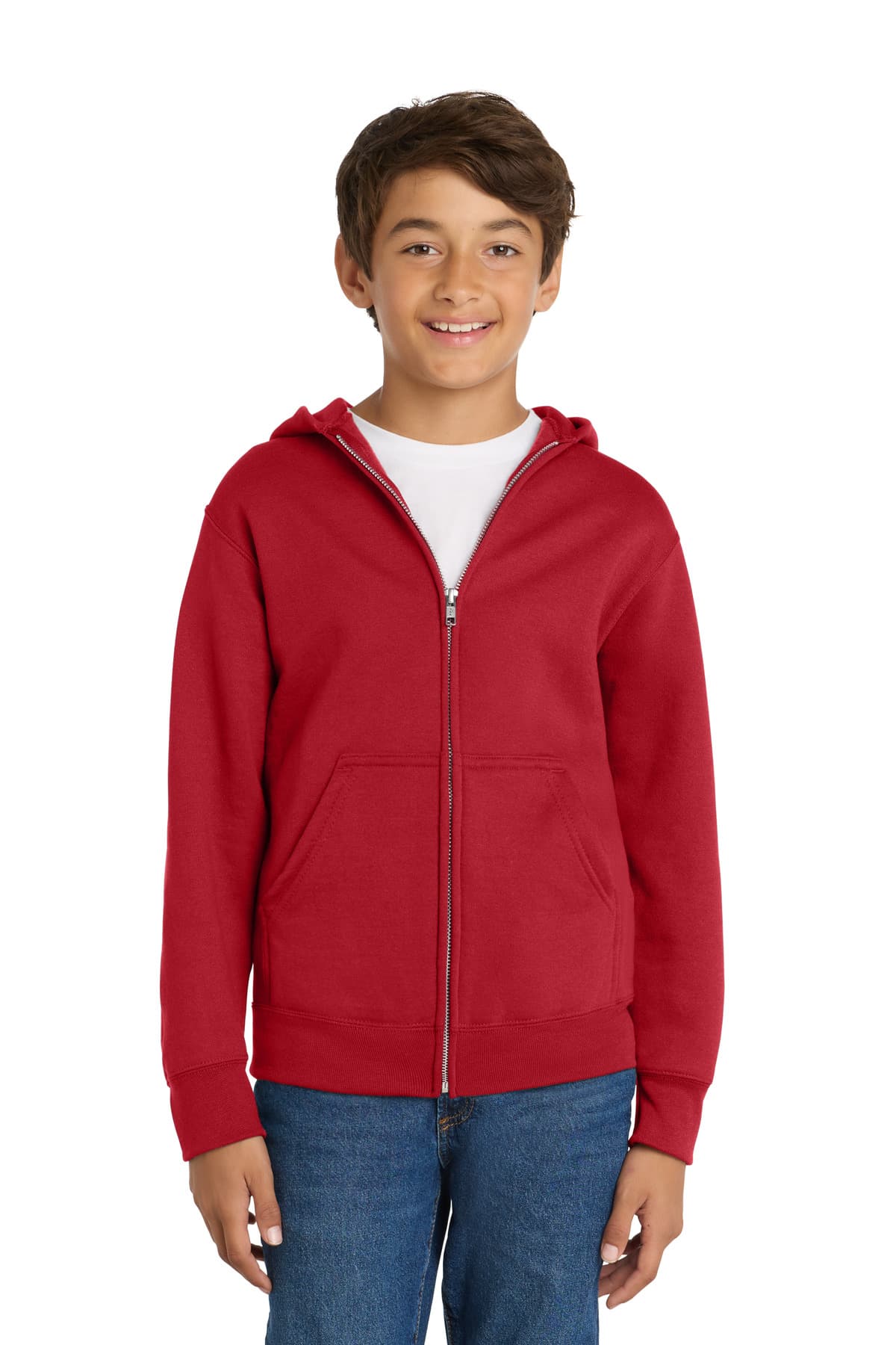 Port & Company Port & Co Youth Core Fleece Full-Zip Hooded Sweatshirt PC78YZH