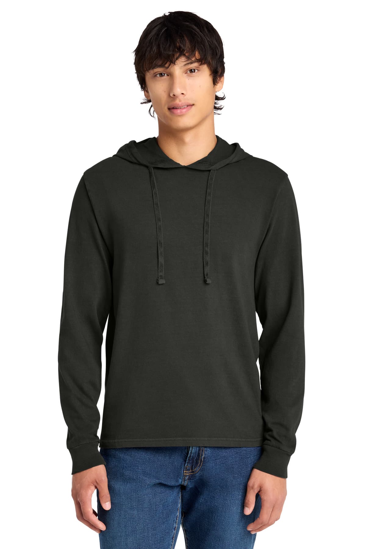 Port & Company Port & Co Beach Wash Garment-Dyed Pullover Hooded Tee PC099H in Black