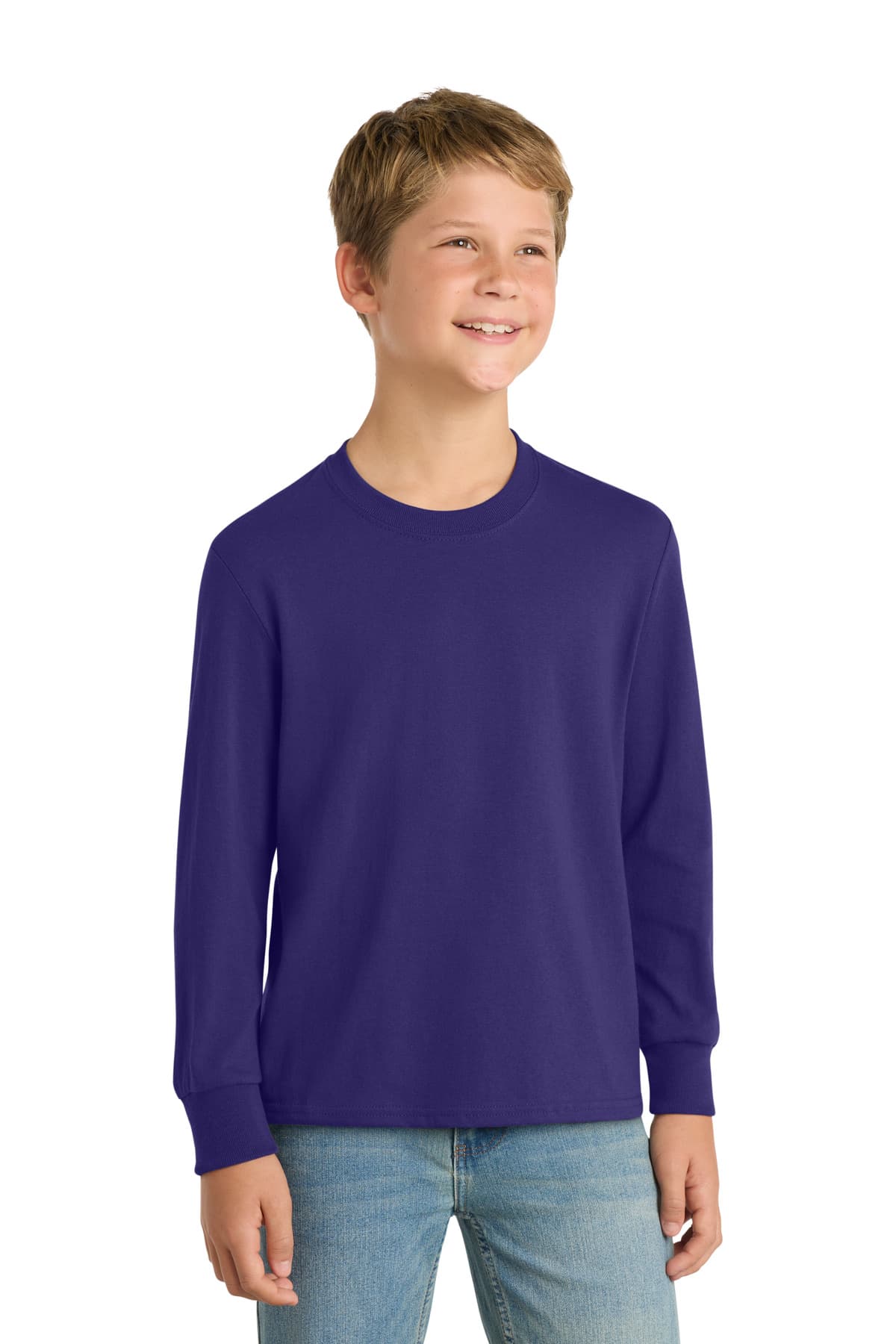 Port & Company Port & Co Youth Long Sleeve Core Cotton Tee. PC54YLS