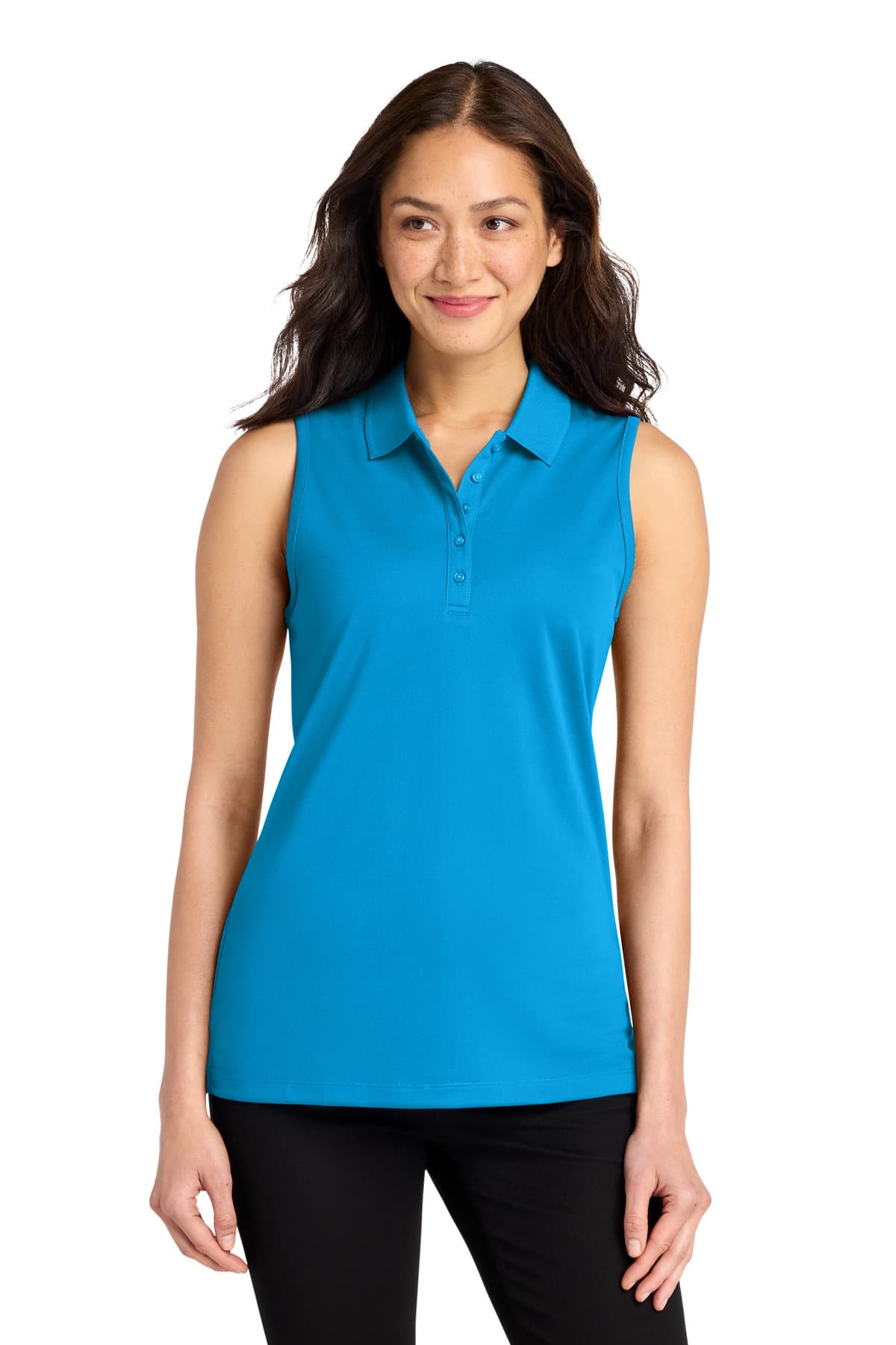 Port Authority Port Authority Women's Dry Zone UV Micro-Mesh Sleeveless Polo LK110SV in Coastal Blue