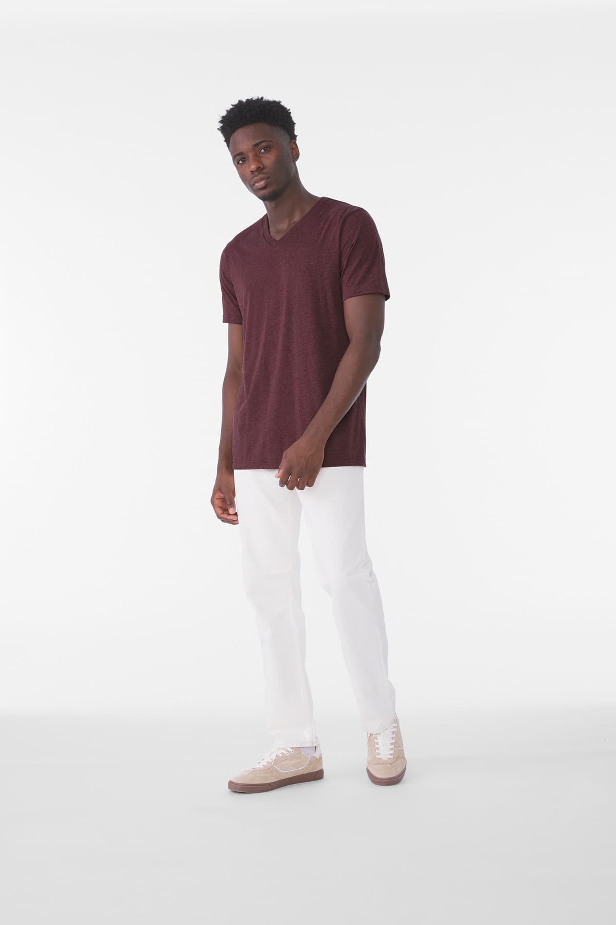 Bella + Canvas BELLA+CANVAS Unisex Triblend Short Sleeve V-Neck Tee. BC3415