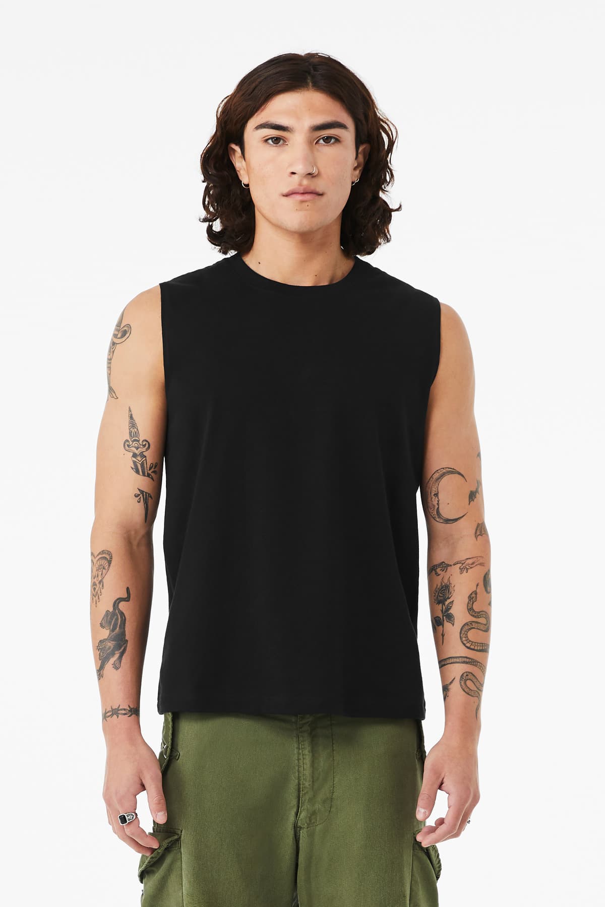 Bella + Canvas BELLA+CANVAS Unisex Jersey Muscle Tank BC3483 in Black