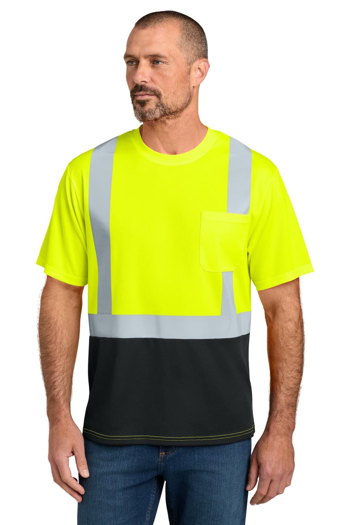 CornerStone CornerStone ANSI 107 Class 2 Short Sleeve Mesh Blocked Tee CS205