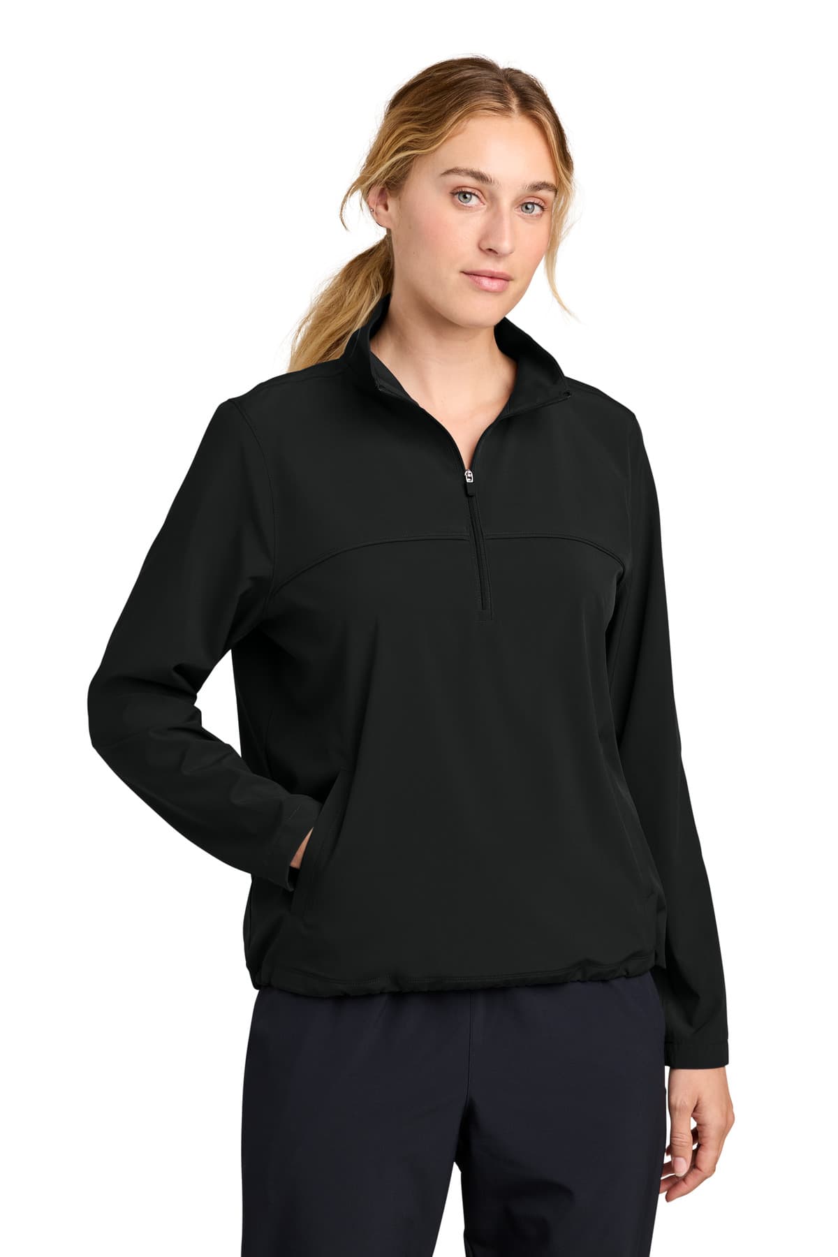 Sport-Tek Sport-Tek Women's Repeat 1/2-Zip LST481 in Black