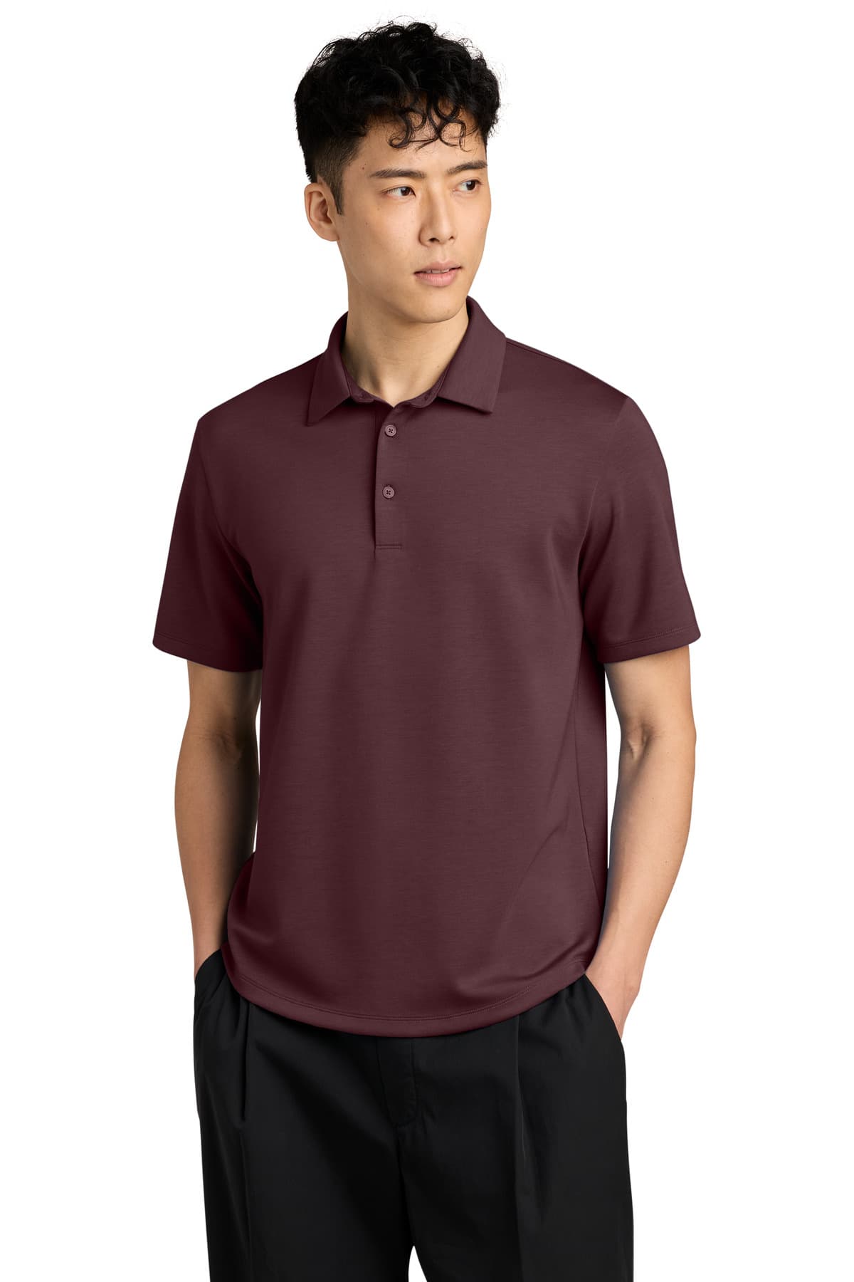 Mercer+Mettle Mercer+Mettle Lite Spacer Polo MM1040 in Dark Raisin