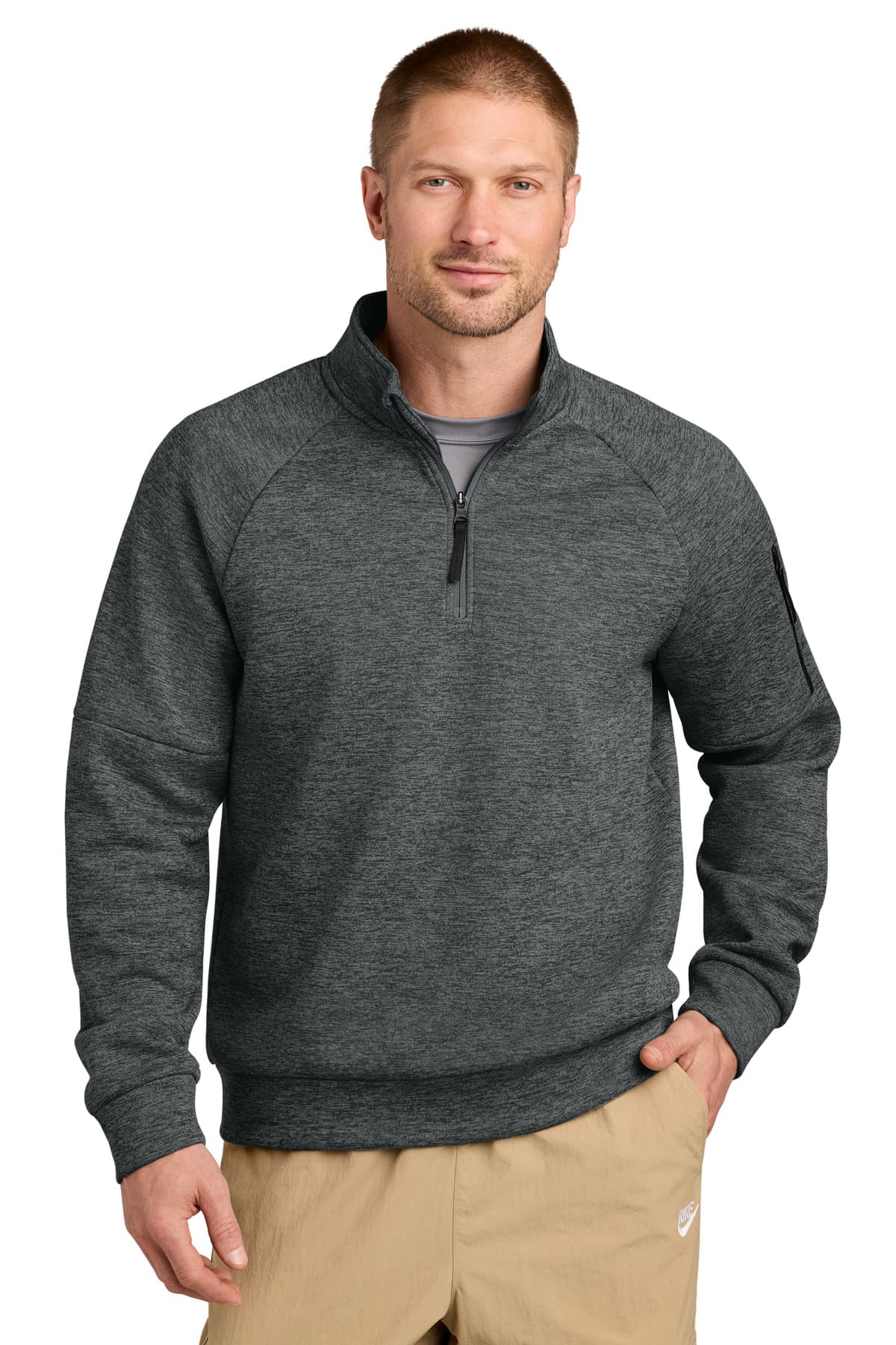 Nike Nike Therma-FIT Pocket 1/4-Zip NKIO8125 in Charcoal Heather