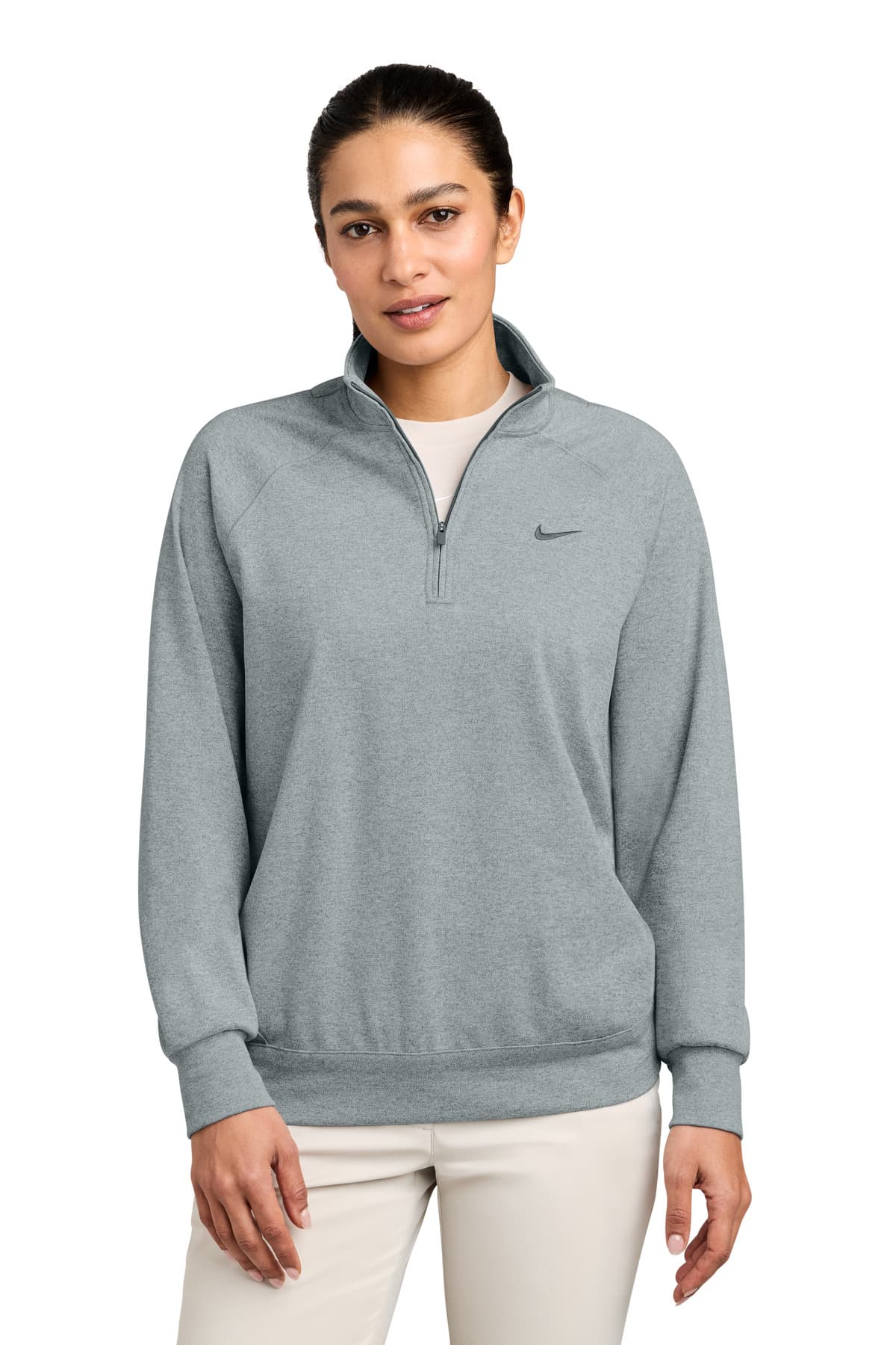 Nike Nike Women's Dri-FIT Primary 1/4-Zip NKIO8129 in Cool Grey Heather