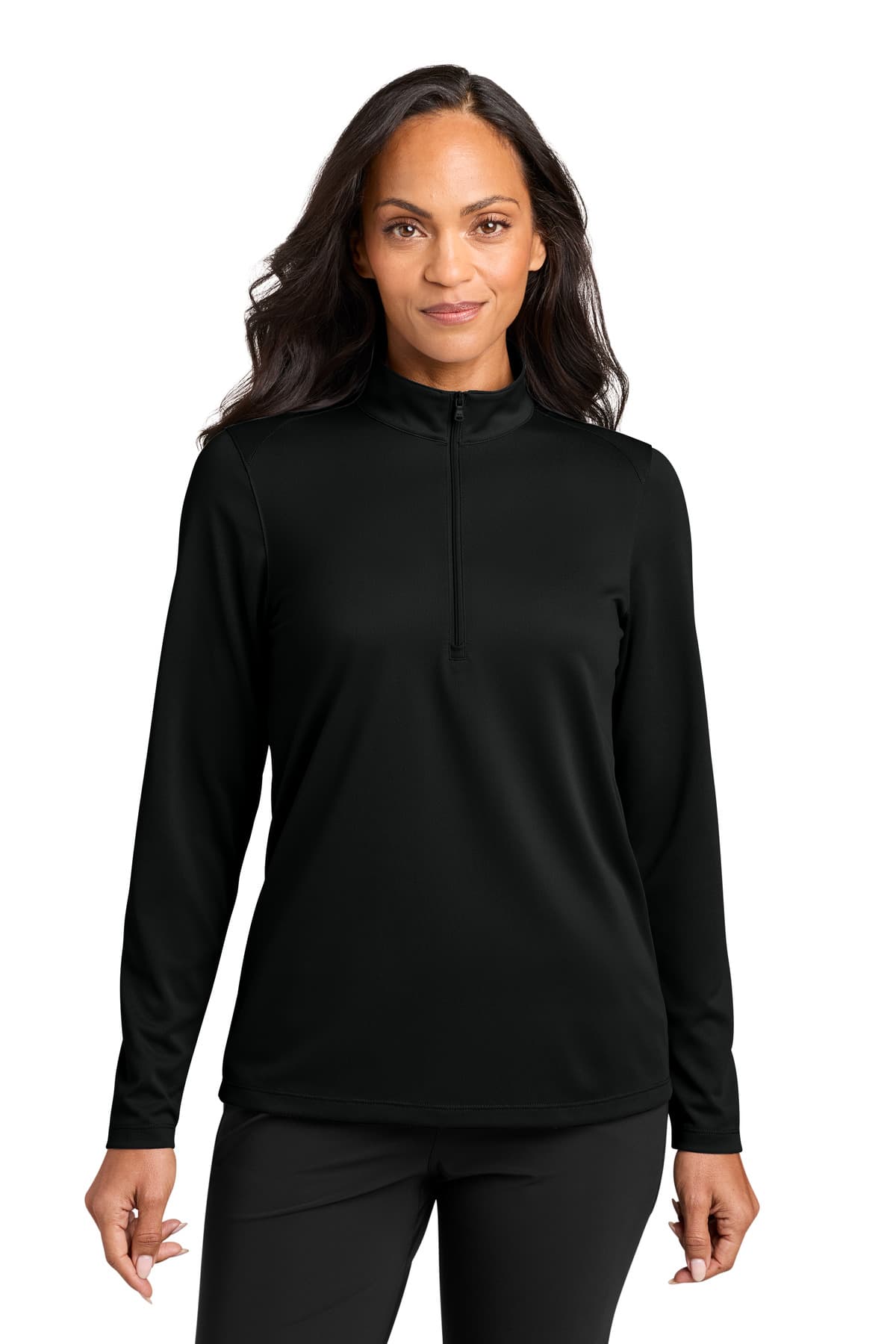 Port Authority Port Authority Women's Wearever Performance Pique 1/4-Zip LK241 in Deep Black