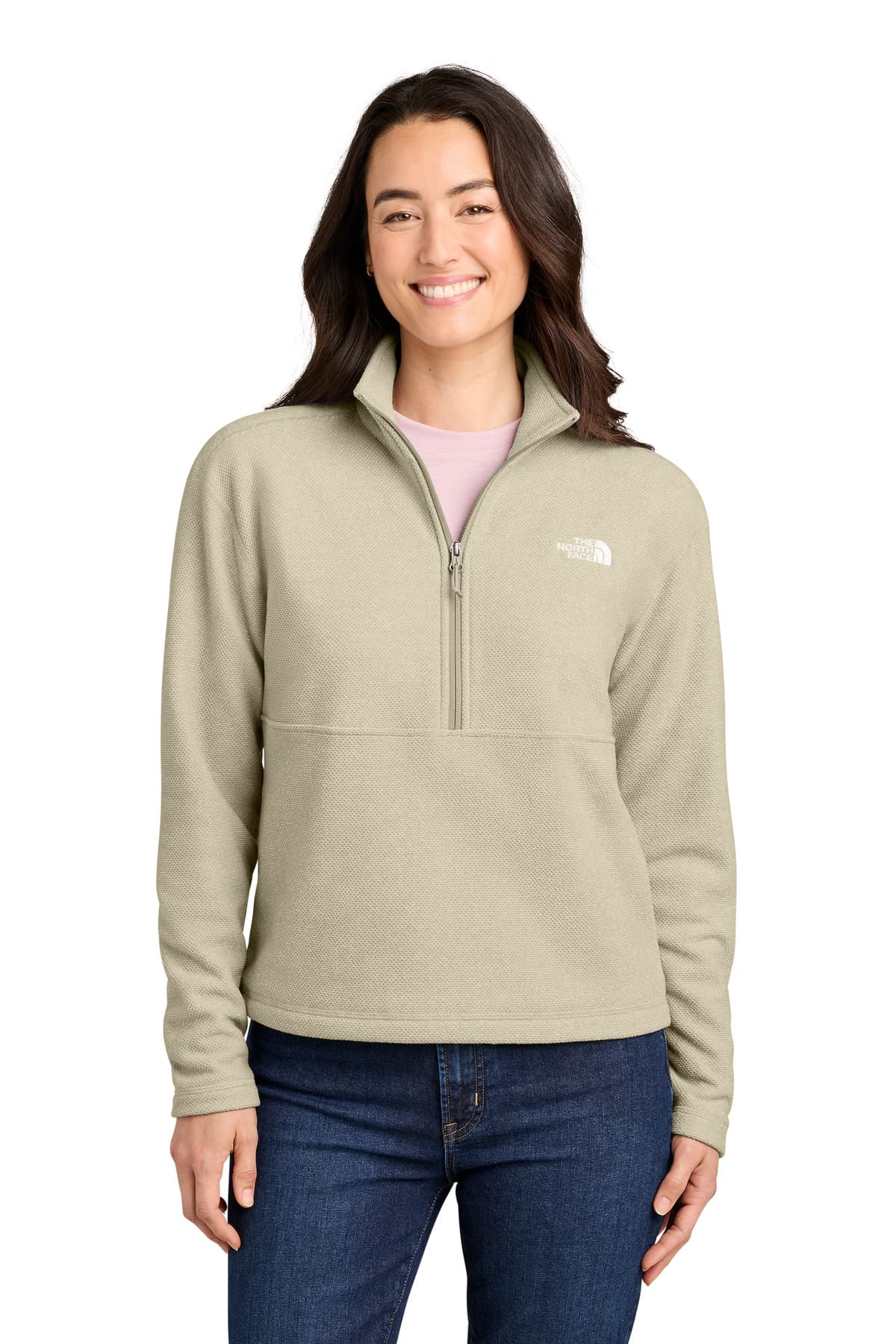 The North Face The North Face Women's Textured Pine Grove 1/2-Zip NF0A8JF7 in Gravel Heather