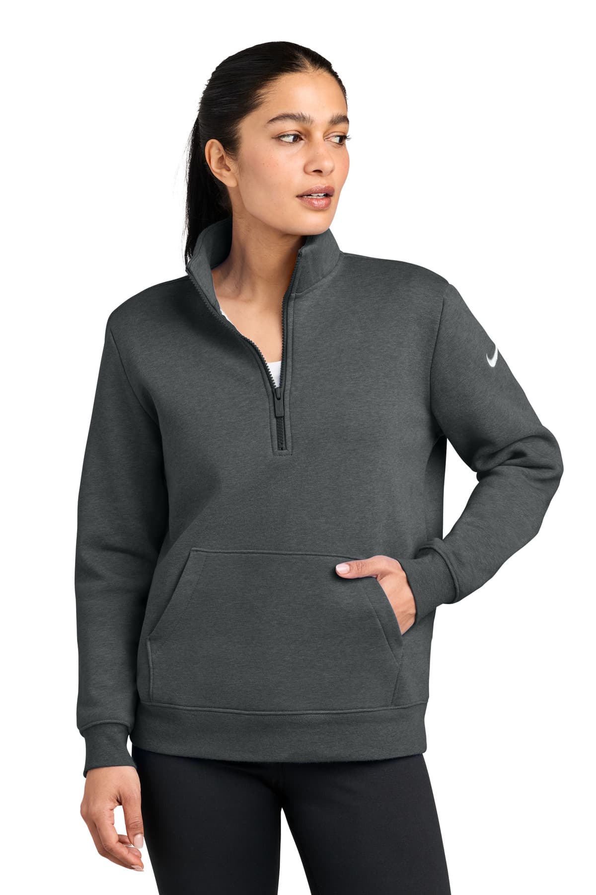 Nike Nike Women's Club Fleece Sleeve Swoosh 1/2-Zip NKDX6720