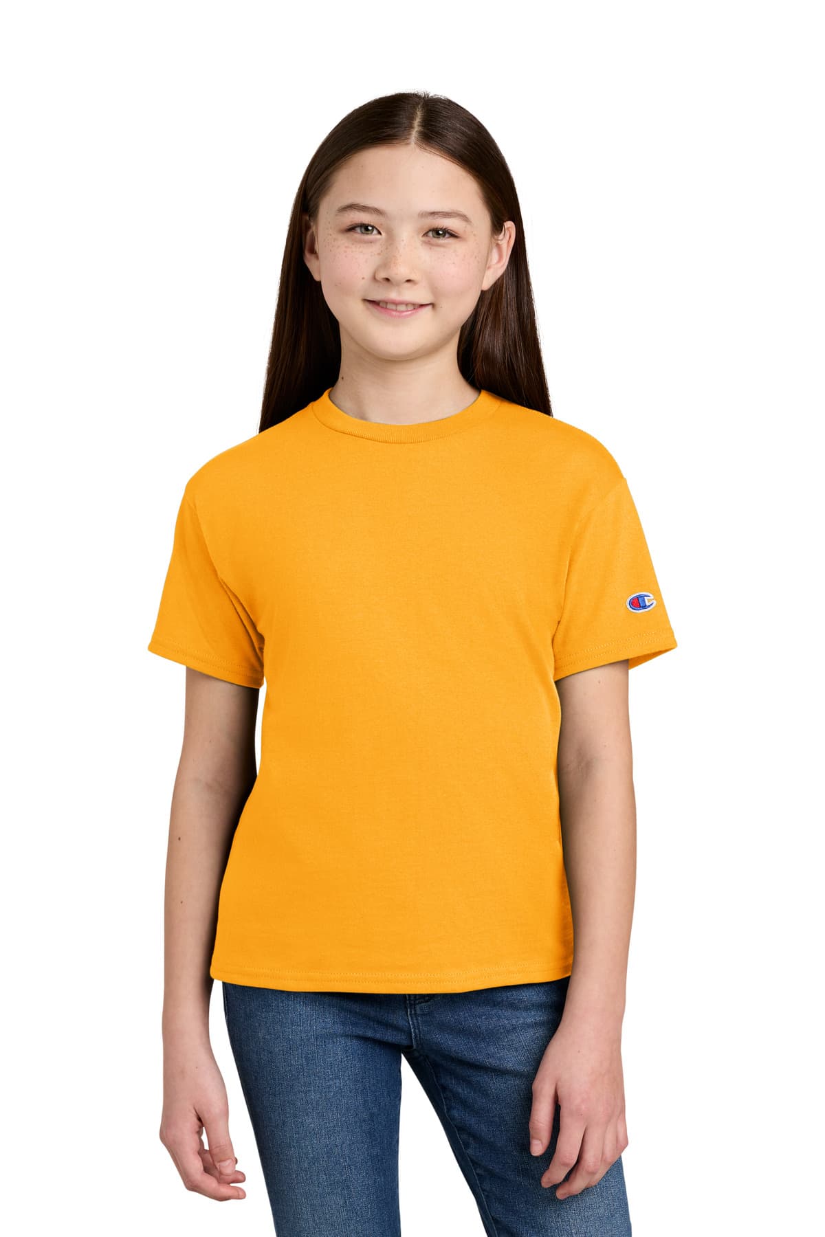 Champion Champion Youth Jersey Short Sleeve Tee CH1081 in C Gold