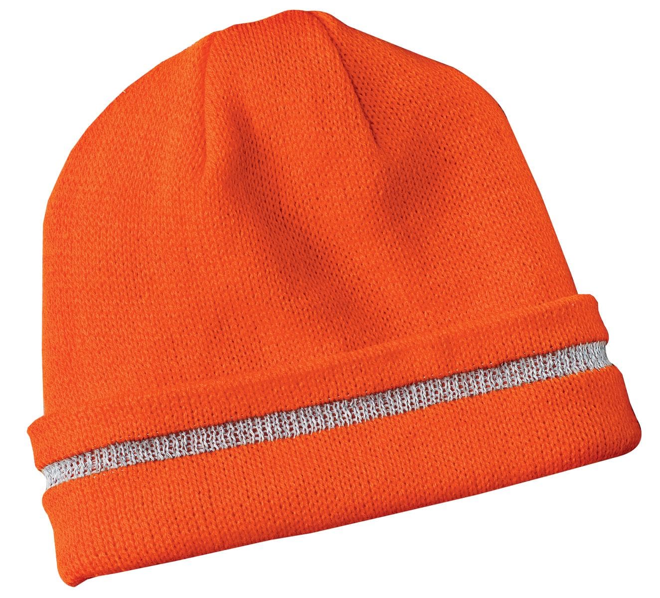 CornerStone CornerStone - Enhanced Visibility Beanie with Reflective Stripe.  CS800 in Safety Orange/ Reflective