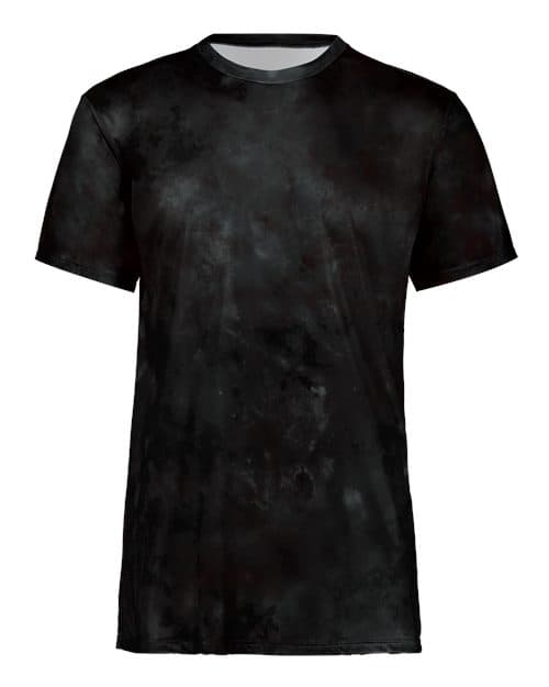 Holloway Youth Cotton-Touch Cloud T-Shirt in Black Cloud Print