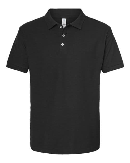 Tultex Men's 50/50 Sport Pique Polo in Black